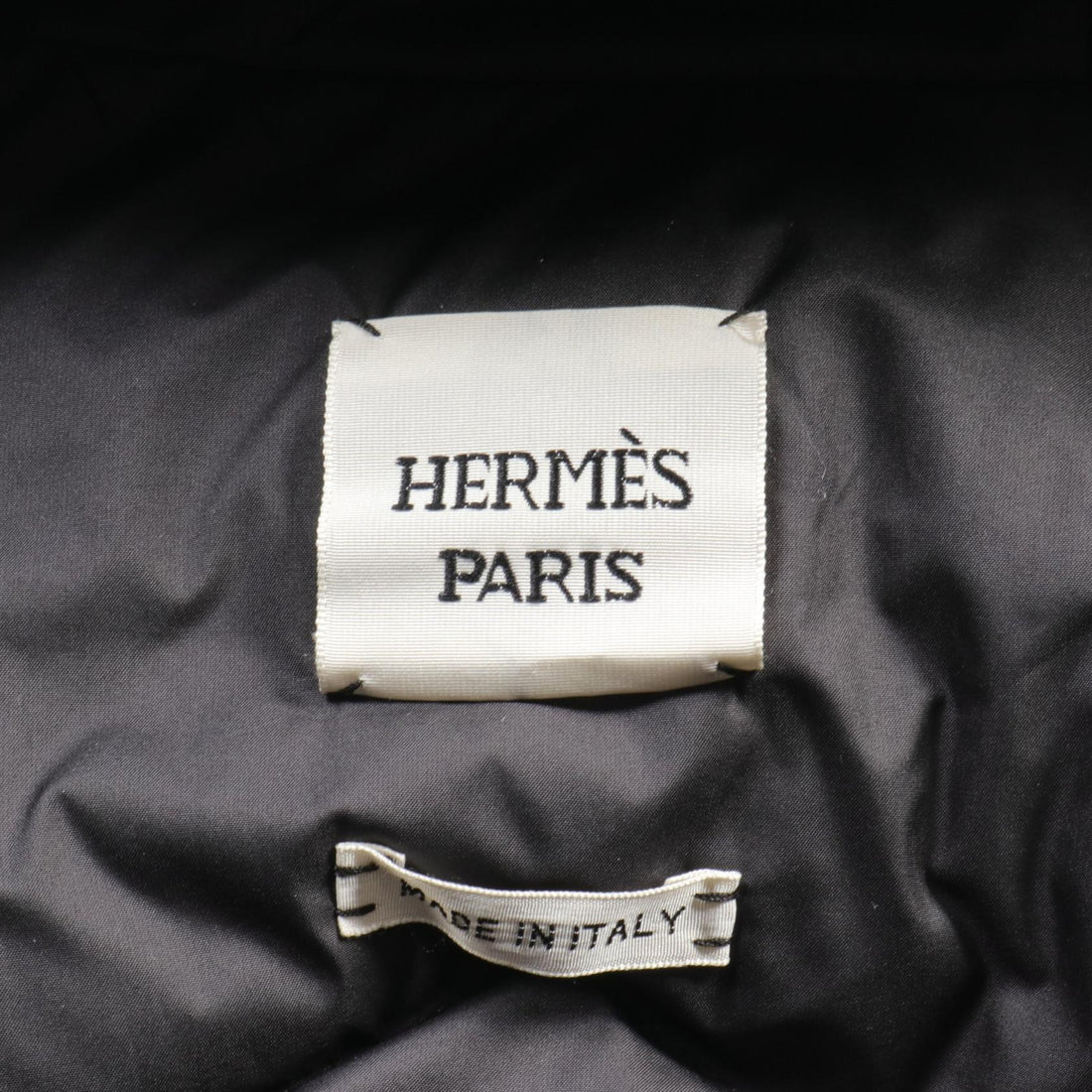 Hermes Down Jacket Polyester Black