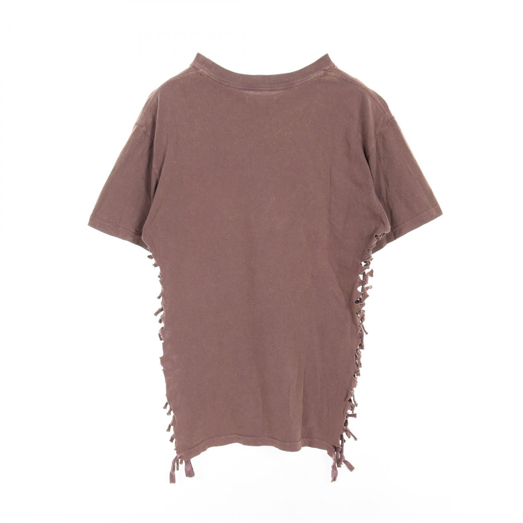 FUMIKA UCHIDA Overdyed Side Shirring Tee Brown