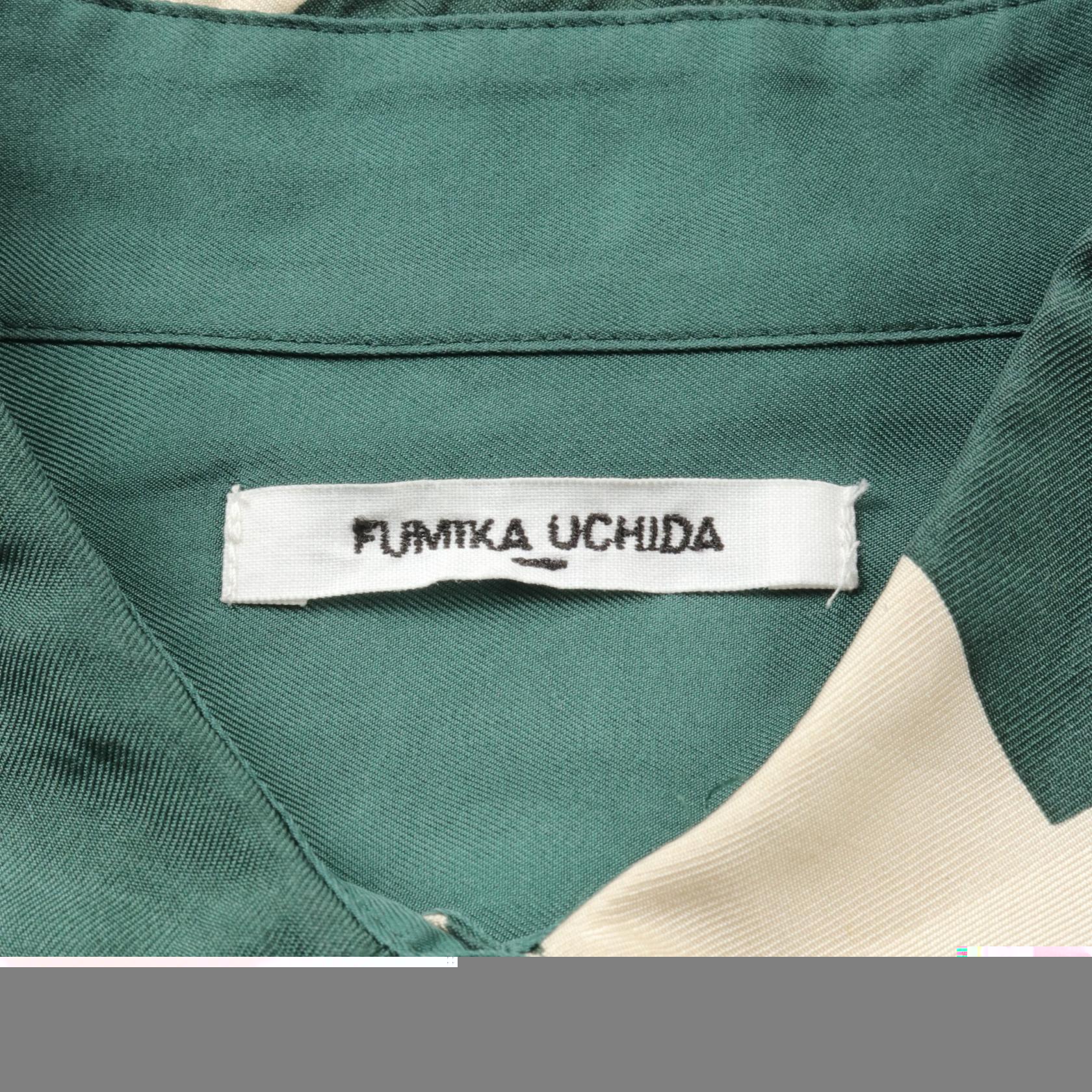 FUMIKA UCHIDA Silk Top Green/Beige