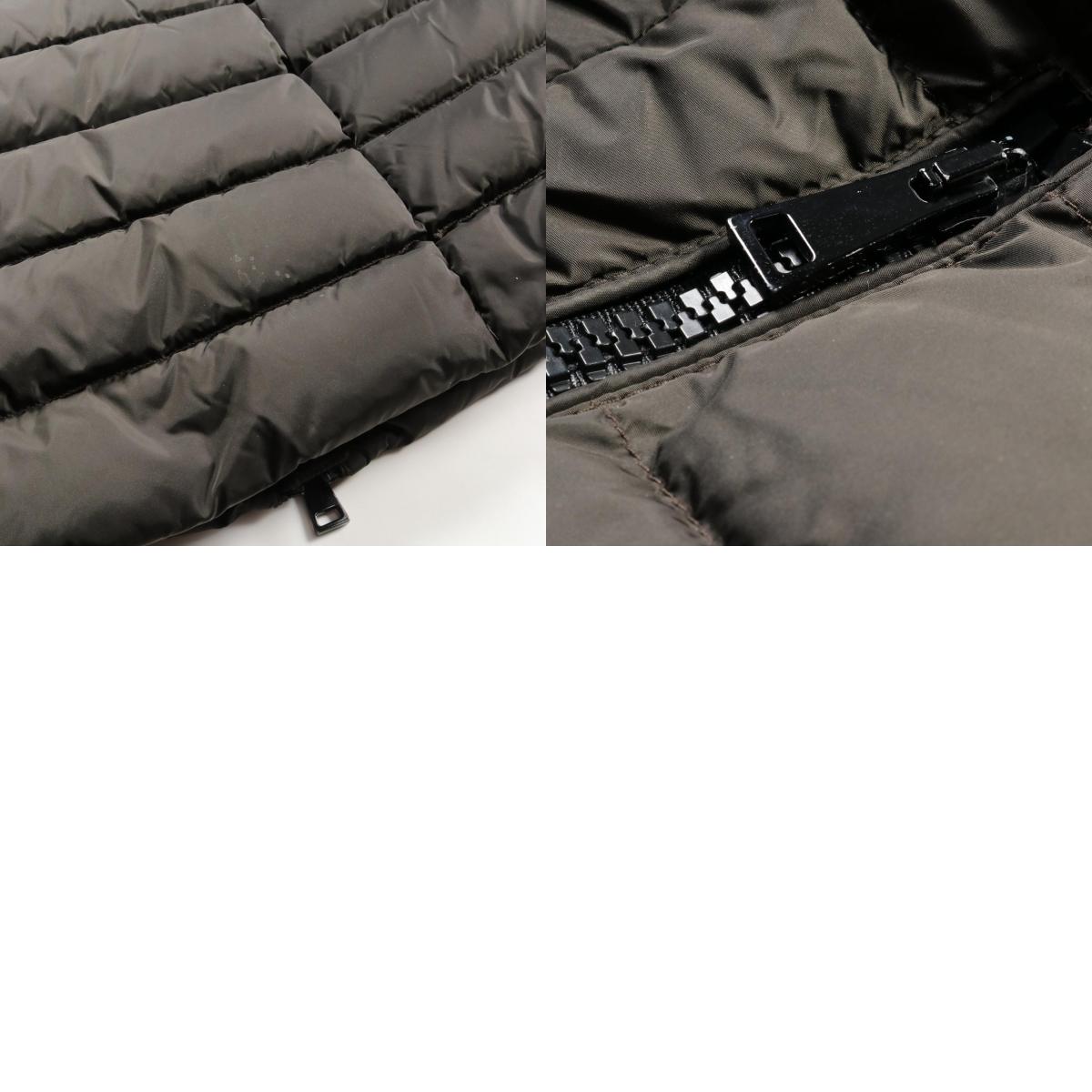 Moncler TALEVE Down Jacket Leather Nylon Black