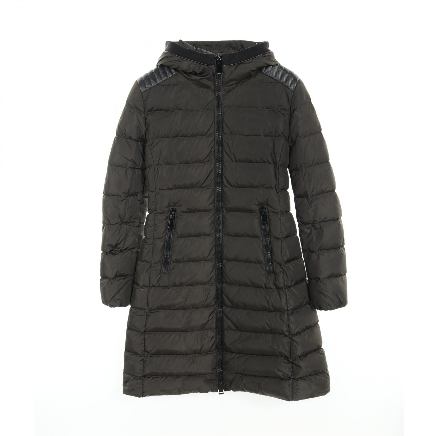 Moncler TALEVE Down Jacket Leather Nylon Black