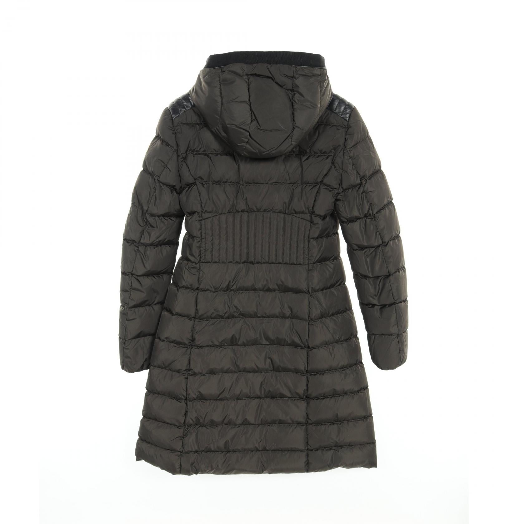 Moncler TALEVE Down Jacket Leather Nylon Black