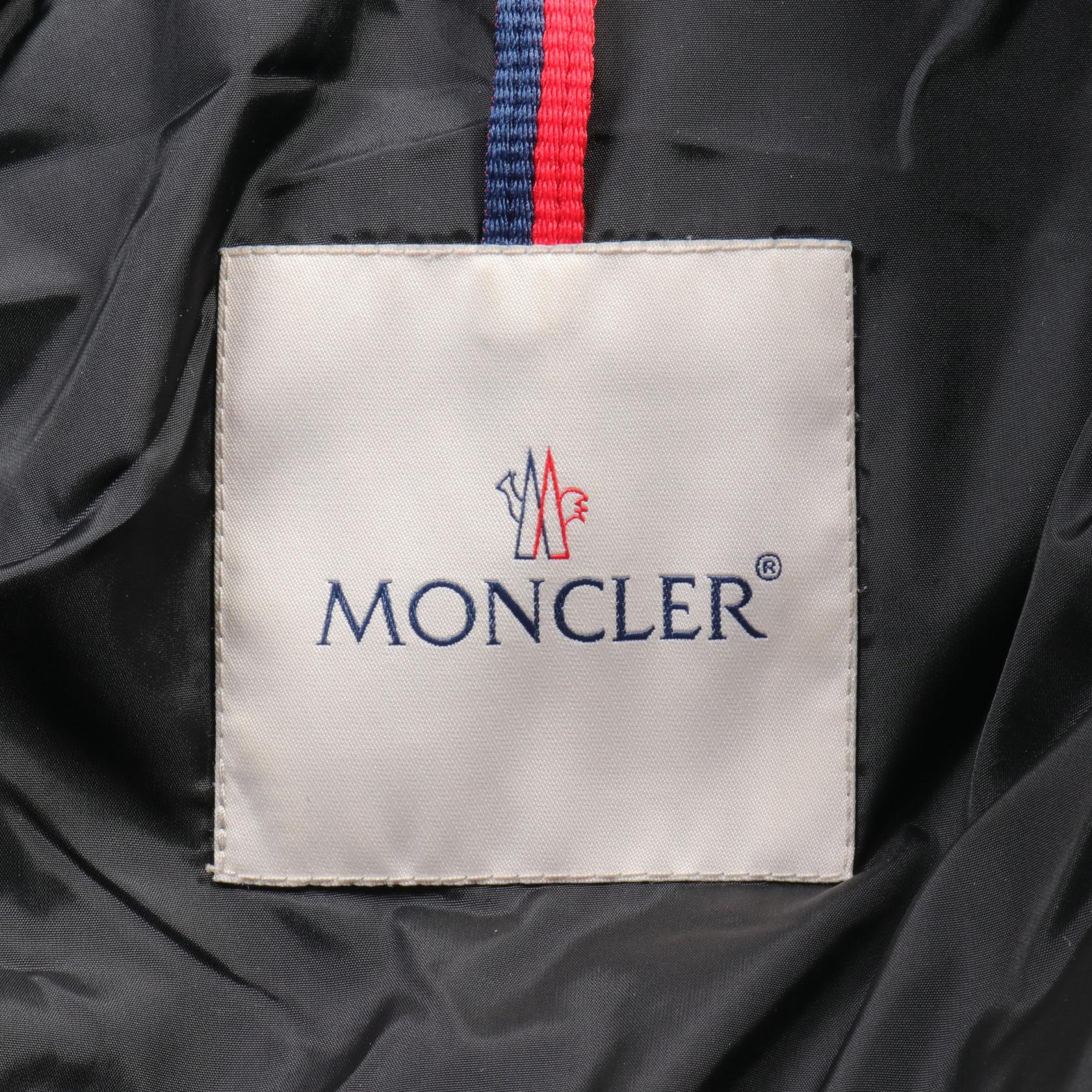 Moncler TALEVE Down Jacket Leather Nylon Black