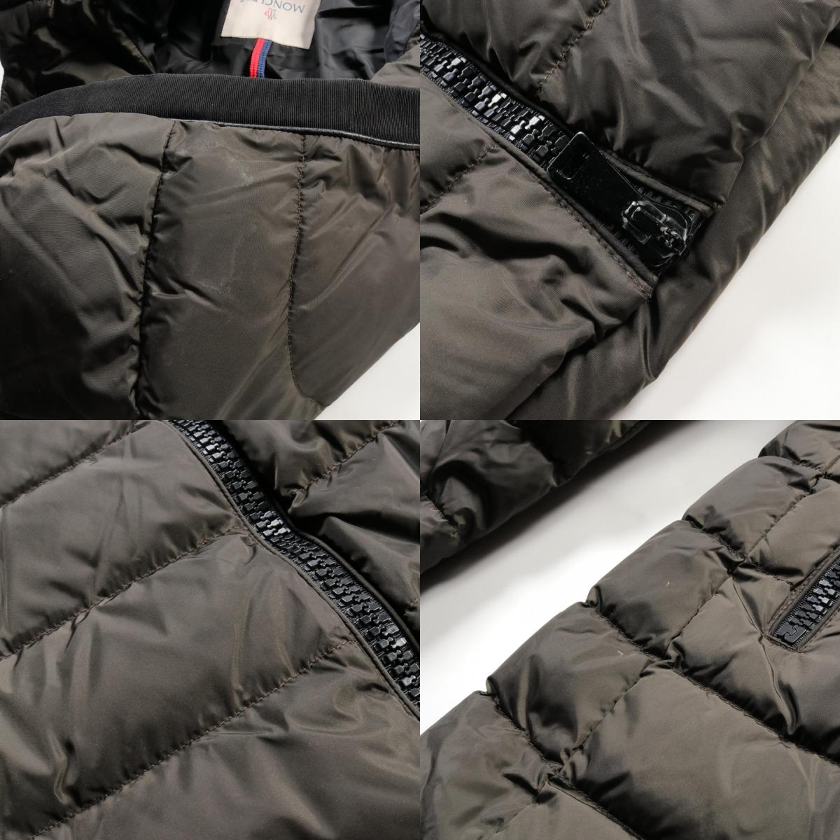 Moncler TALEVE Down Jacket Leather Nylon Black