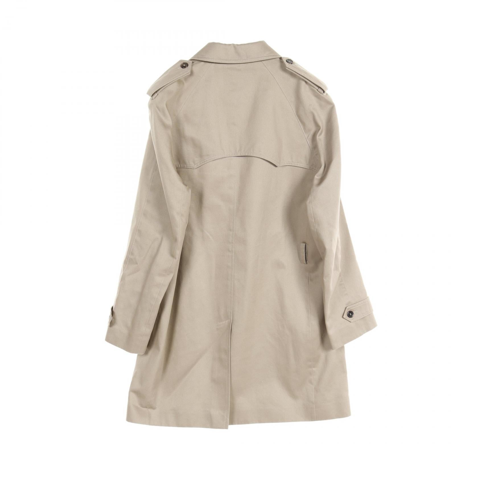 Saint Laurent Cotton Trench Coat Beige