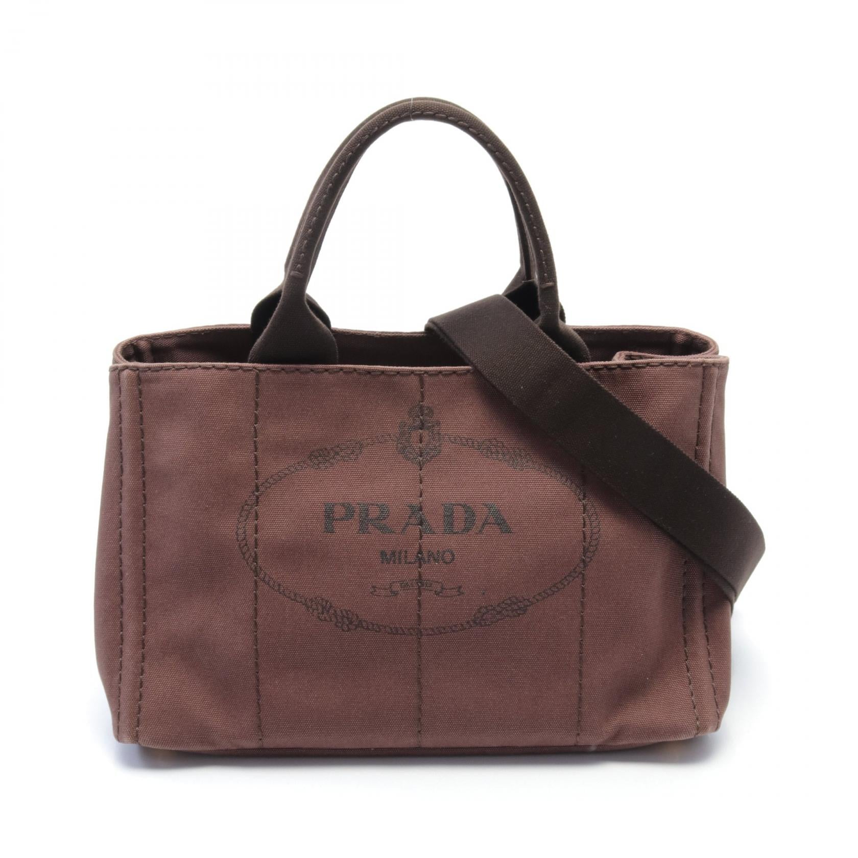 Prada Canapa Tote Bag Canvas Tote Bag 1BG642 in Very Good Condition