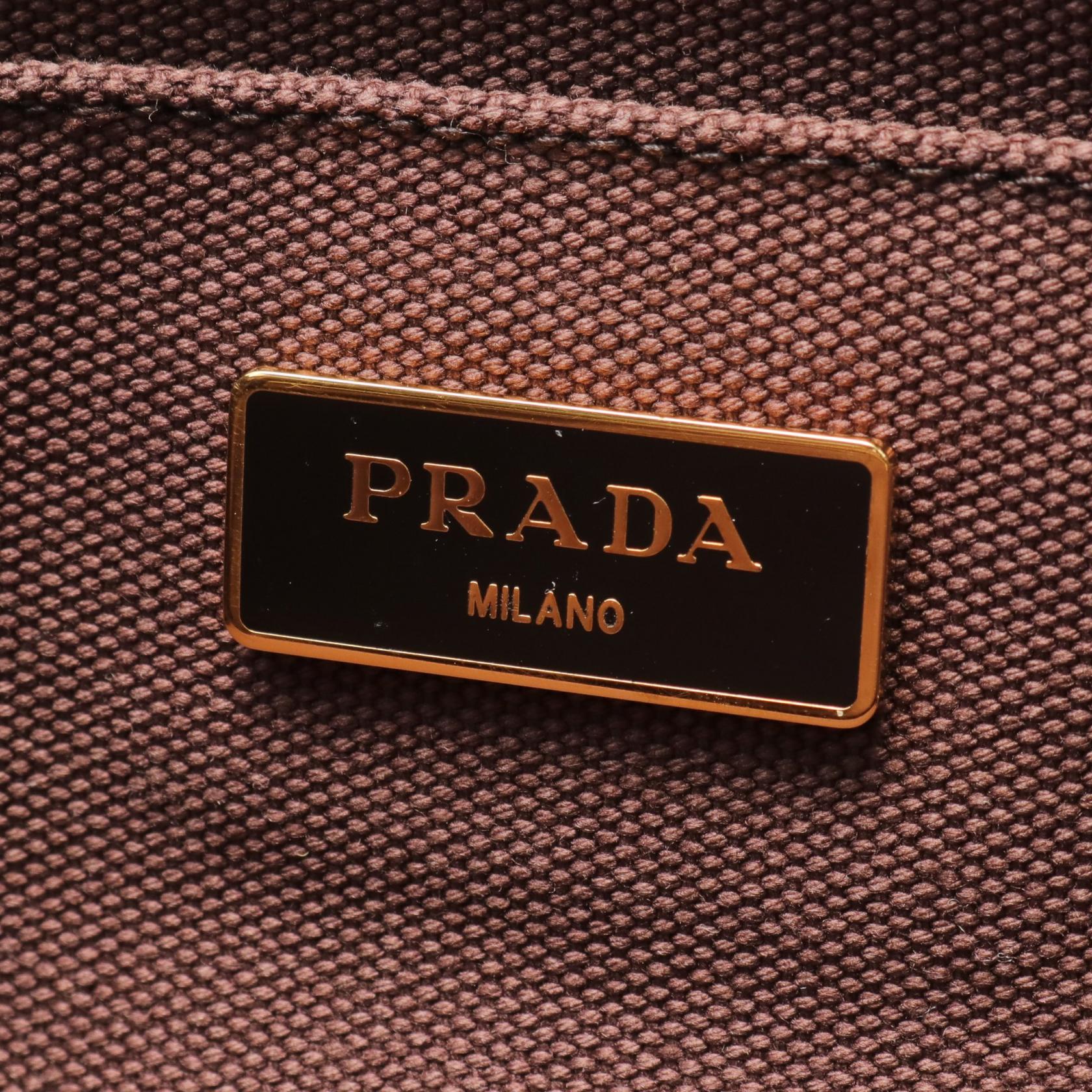 Prada Canapa Tote Bag Canvas Tote Bag 1BG642 in Very Good Condition