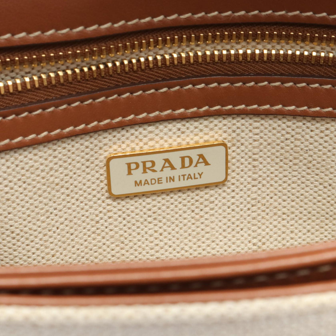 Prada Canvas Leather Shoulder Bag 1BD257