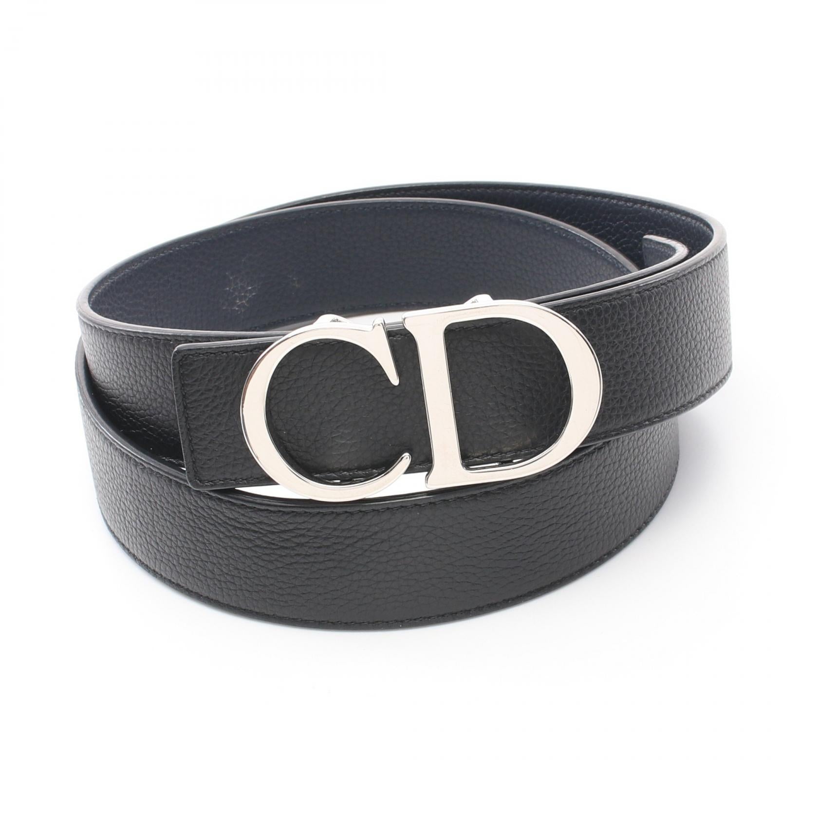 Dior CD Icon Reversible Leather Belt Leather Belt in Very Good Condition