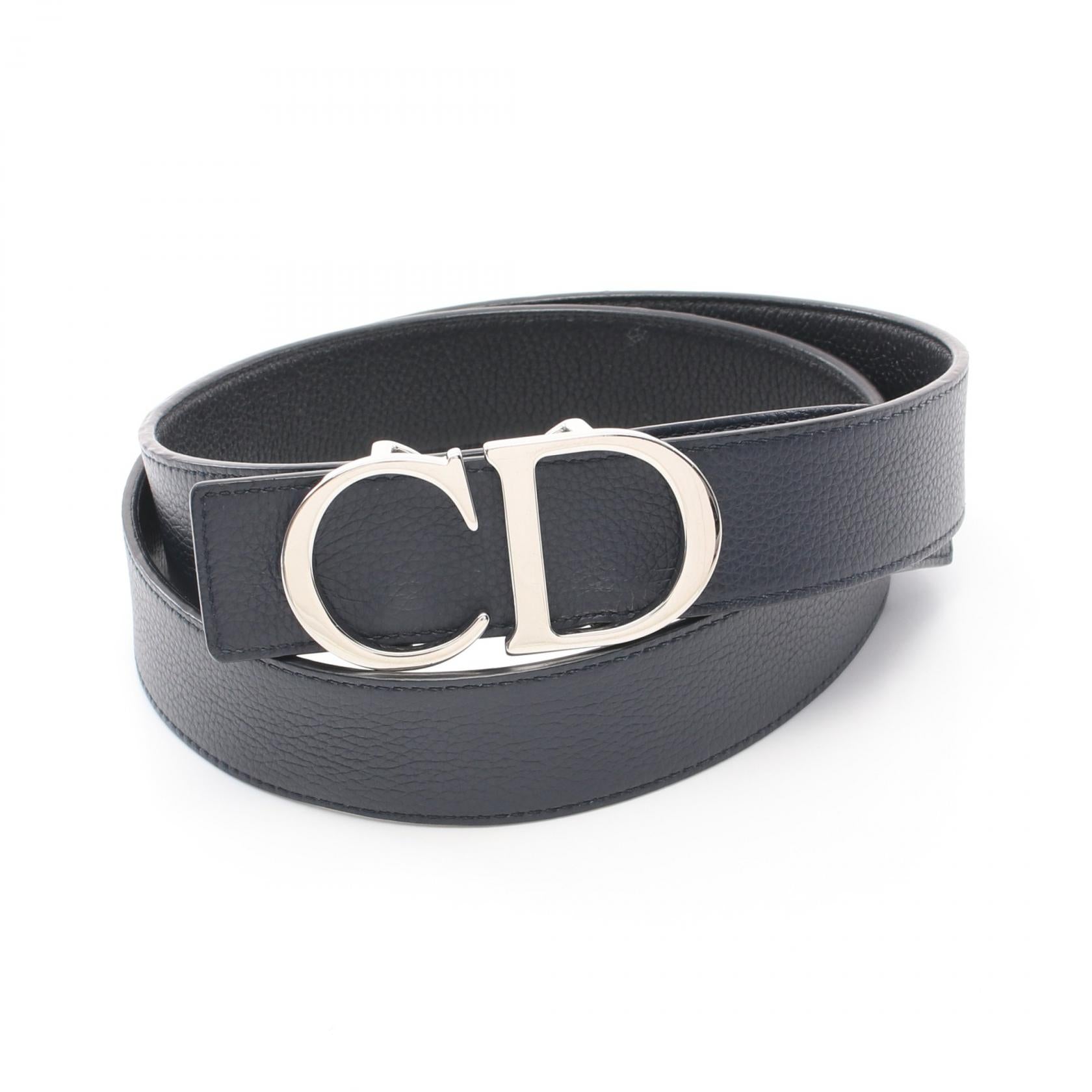 Dior CD Icon Reversible Leather Belt Leather Belt in Very Good Condition