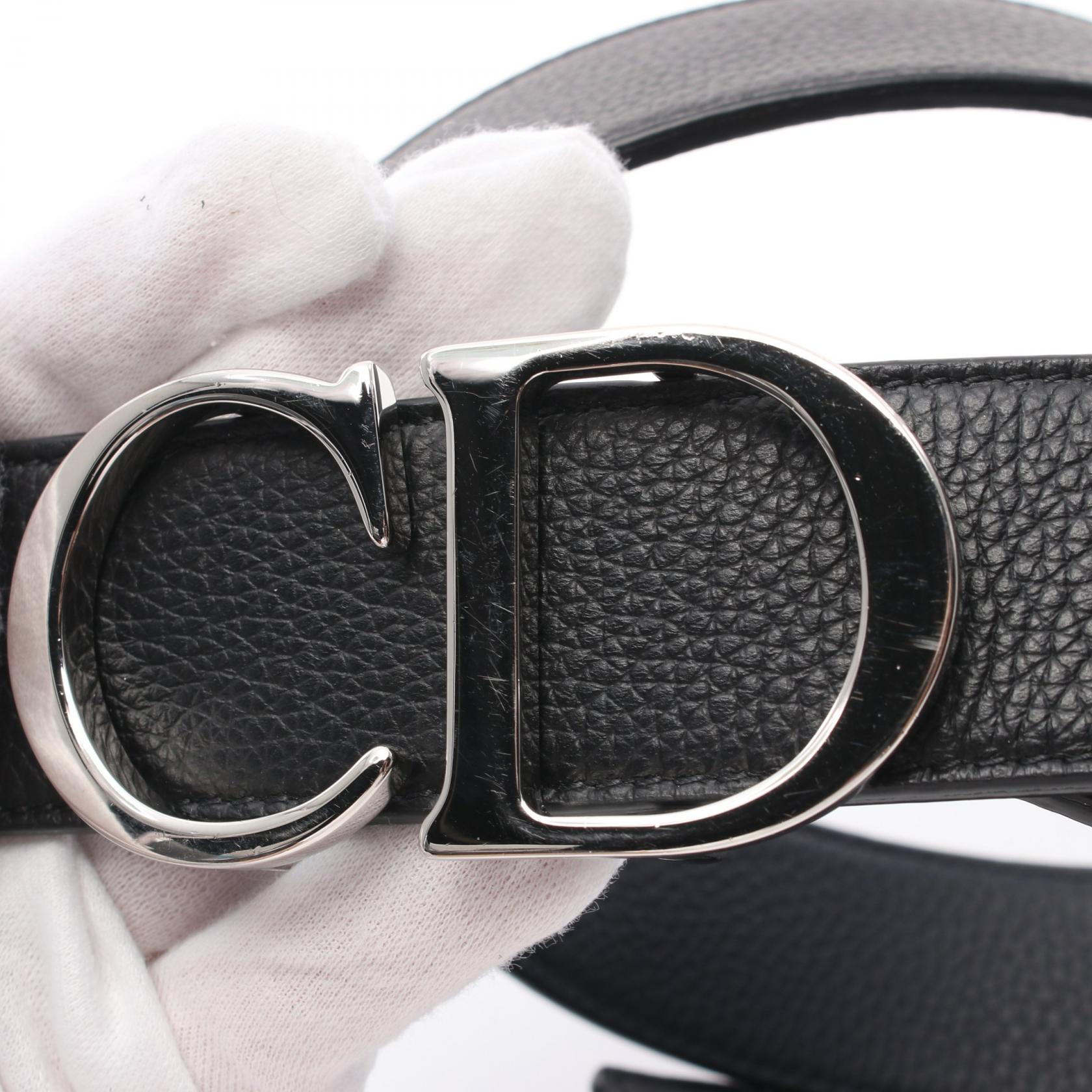 Dior CD Icon Reversible Leather Belt Leather Belt in Very Good Condition