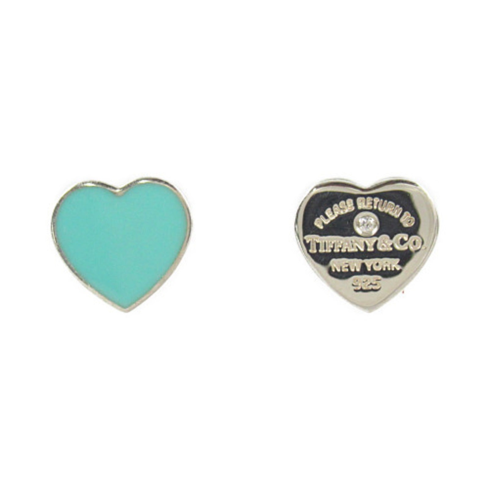 Tiffany & Co Silver Return to Tiffany Heart Earrings Metal Earrings in Very Good Condition