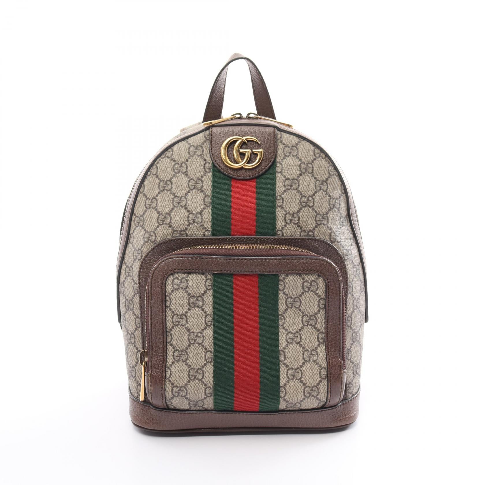 Gucci Ophidia GG Supreme Backpack PVC Canvas Leather