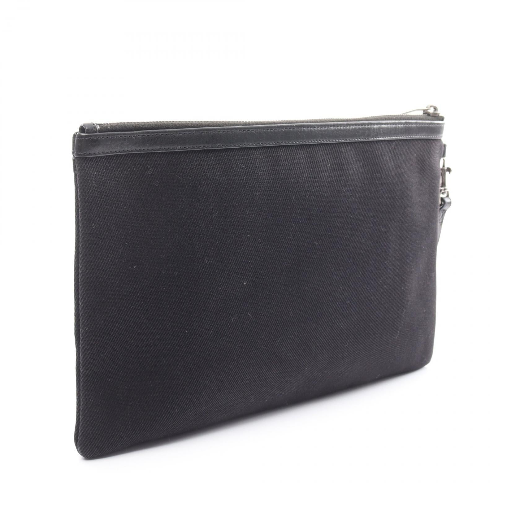 Yves Saint Laurent Canvas Leather Clutch Bag