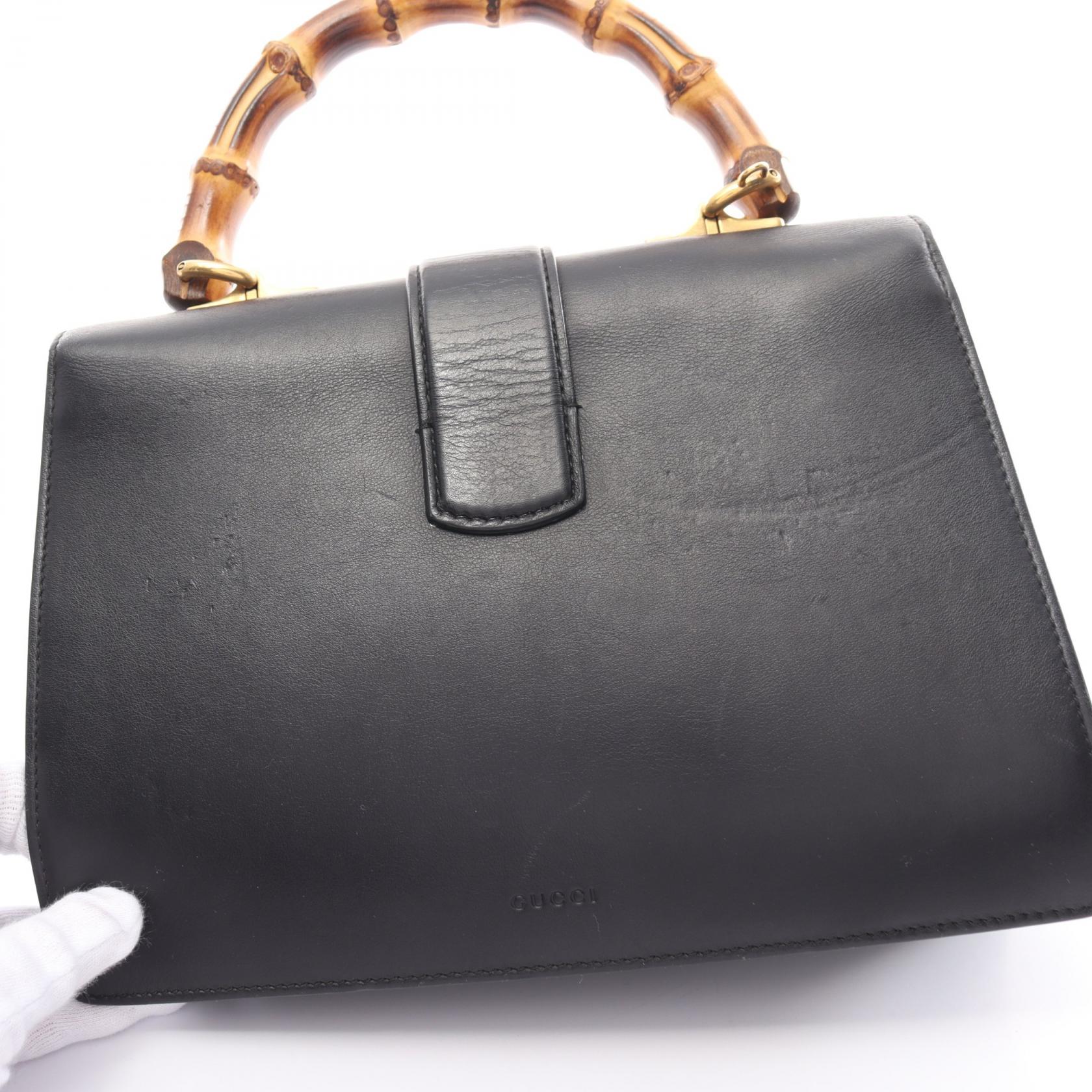 Gucci Dionysus Bamboo Top Handle Bag Leather Handbag 448075 in Good Condition