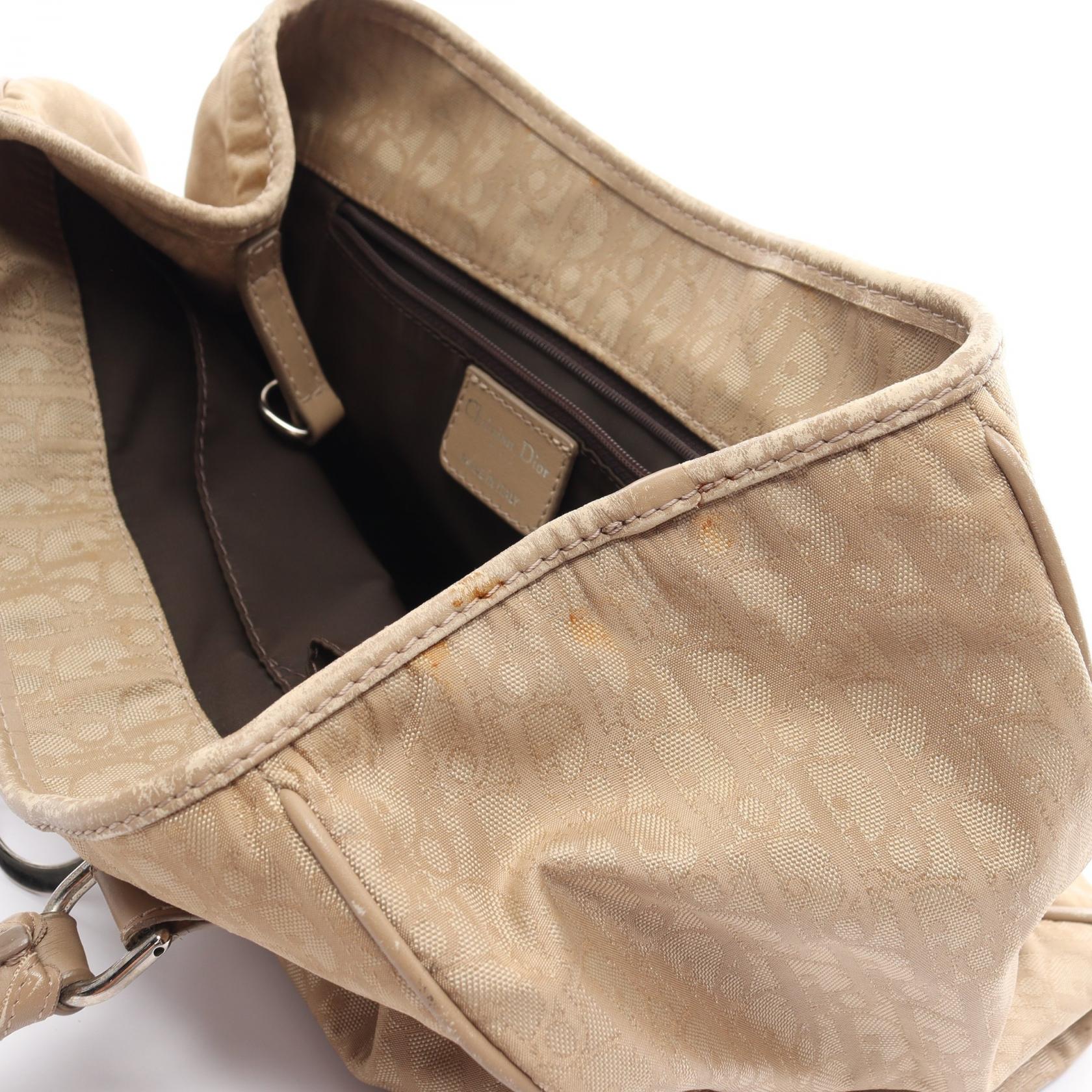 Dior Trotter Canvas Leather Handbag