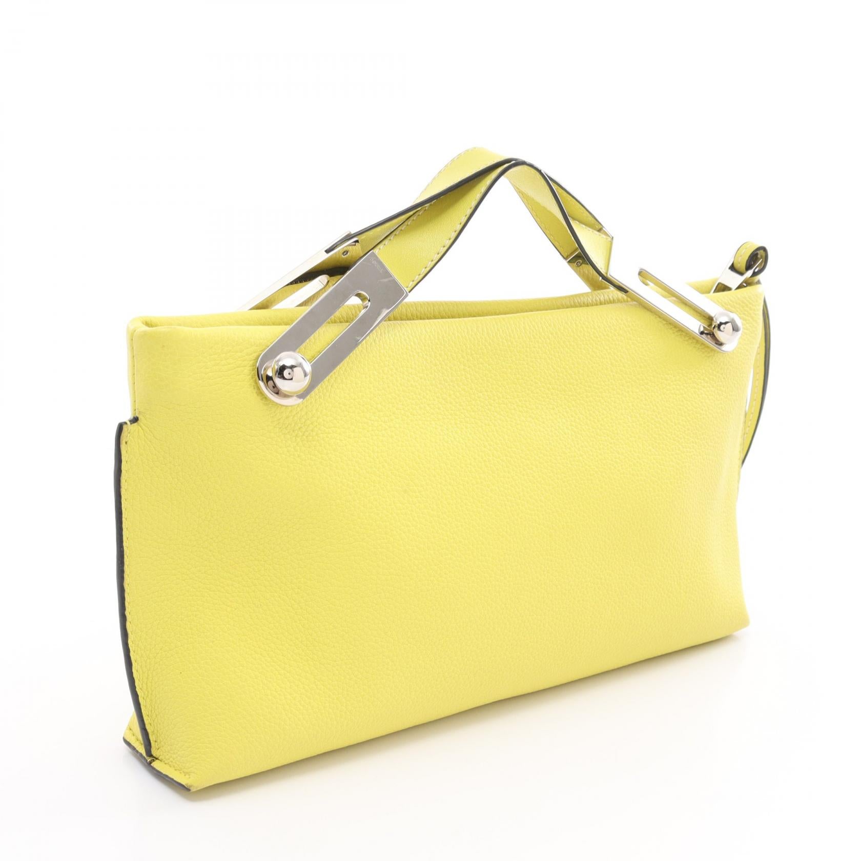 Loewe Missy Small Leather Handbag Yellow