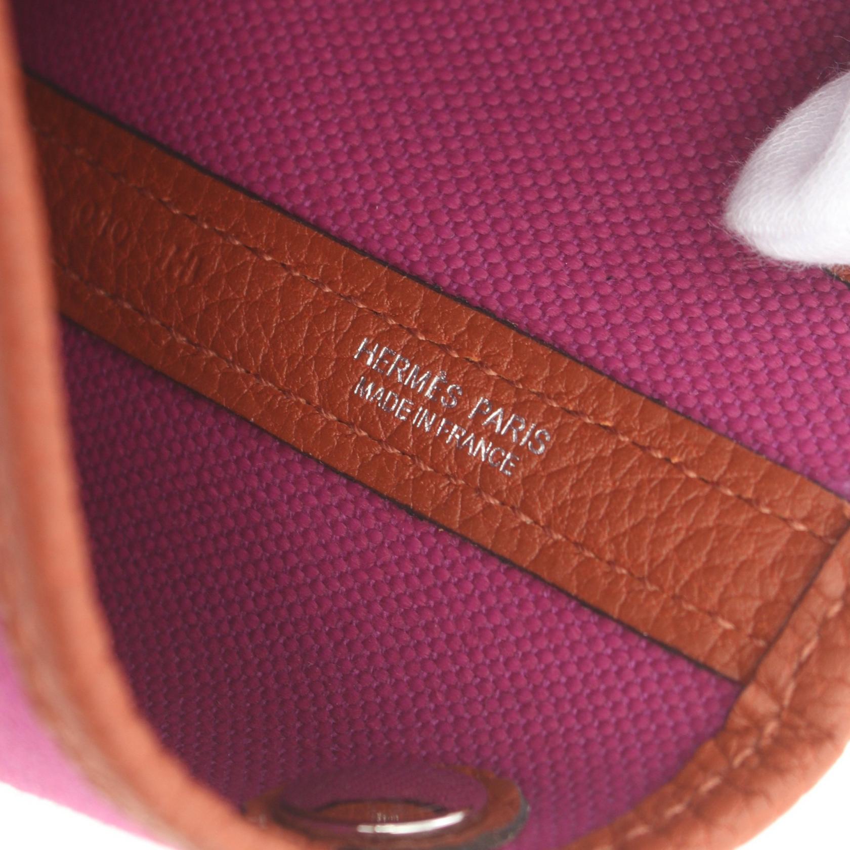 Hermes Garden Party TPM Tote Bag Pink/Brown