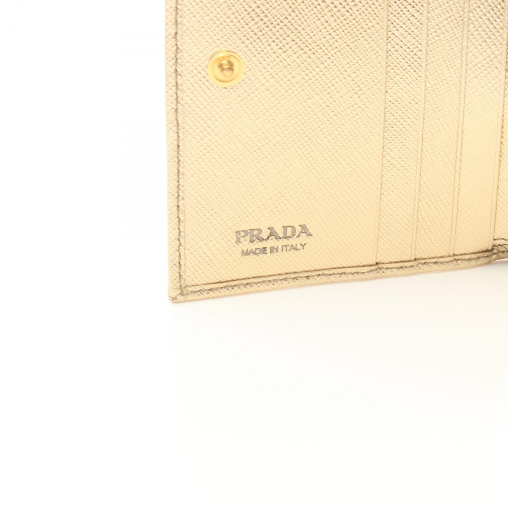 Prada Saffiano Leather Bifold Wallet Leather Short Wallet 1ML050 in Great Condition