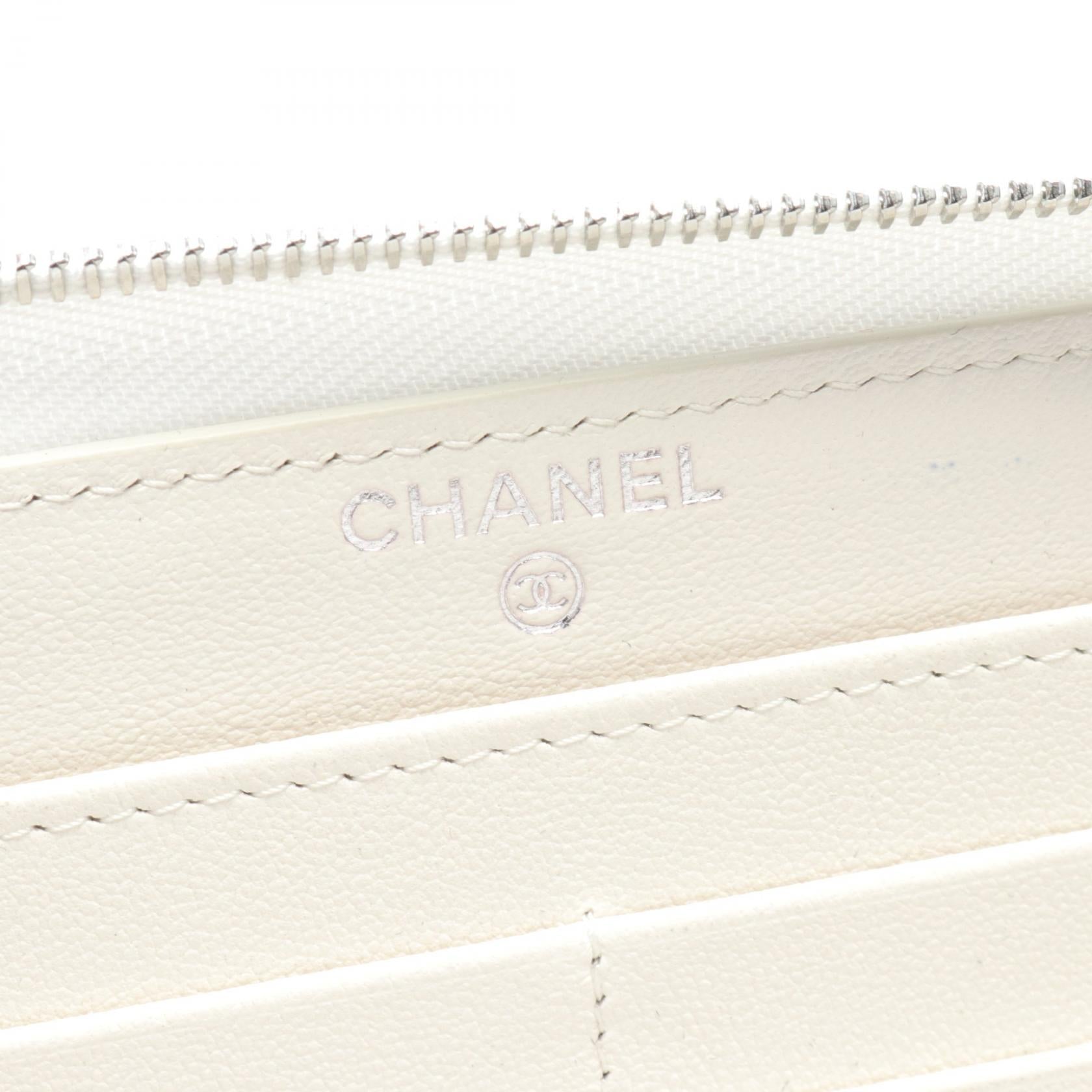 Chanel Matelasse Coco Mark Leather Wallet