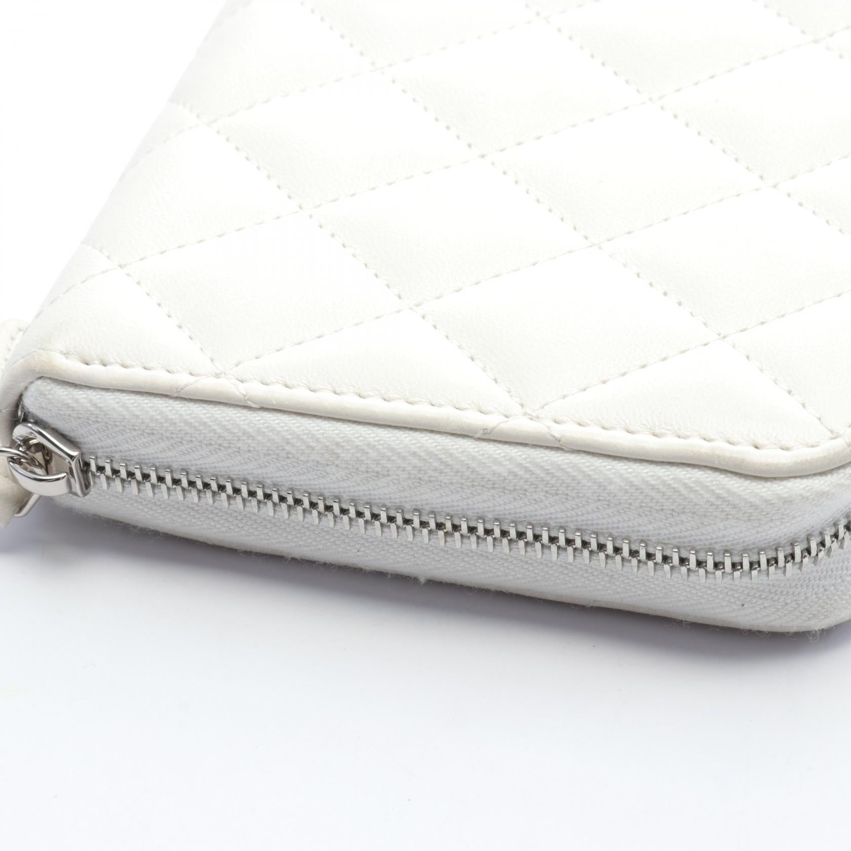 Chanel Matelasse Coco Mark Leather Wallet