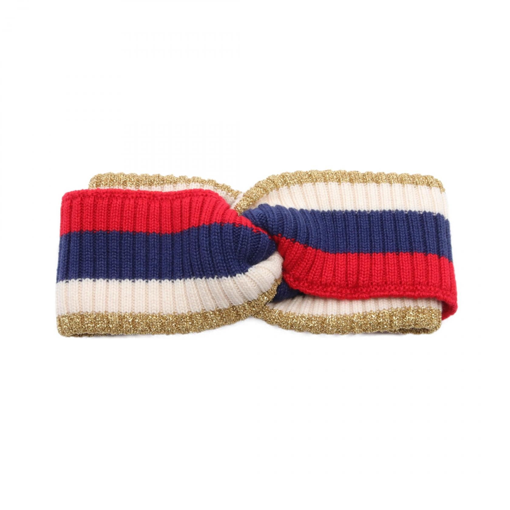 Gucci Wool Accessory Navy Multicolor