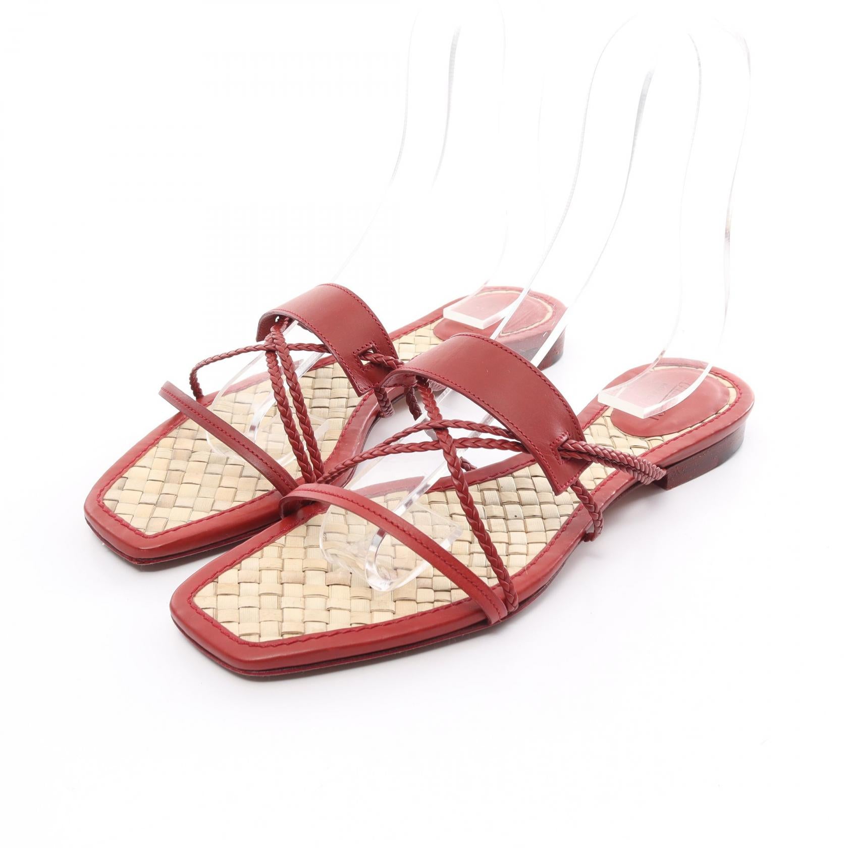 Gucci Leather Sandals Red 105799