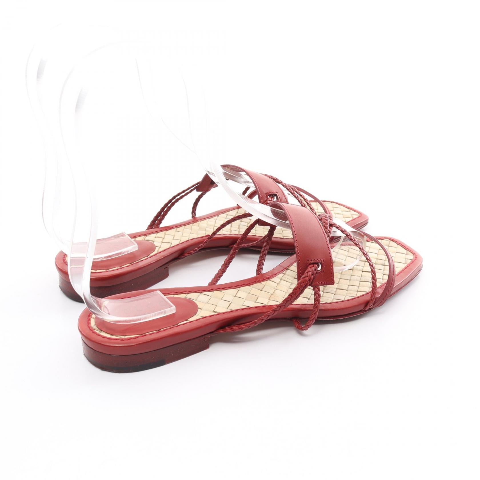 Gucci Leather Sandals Red 105799