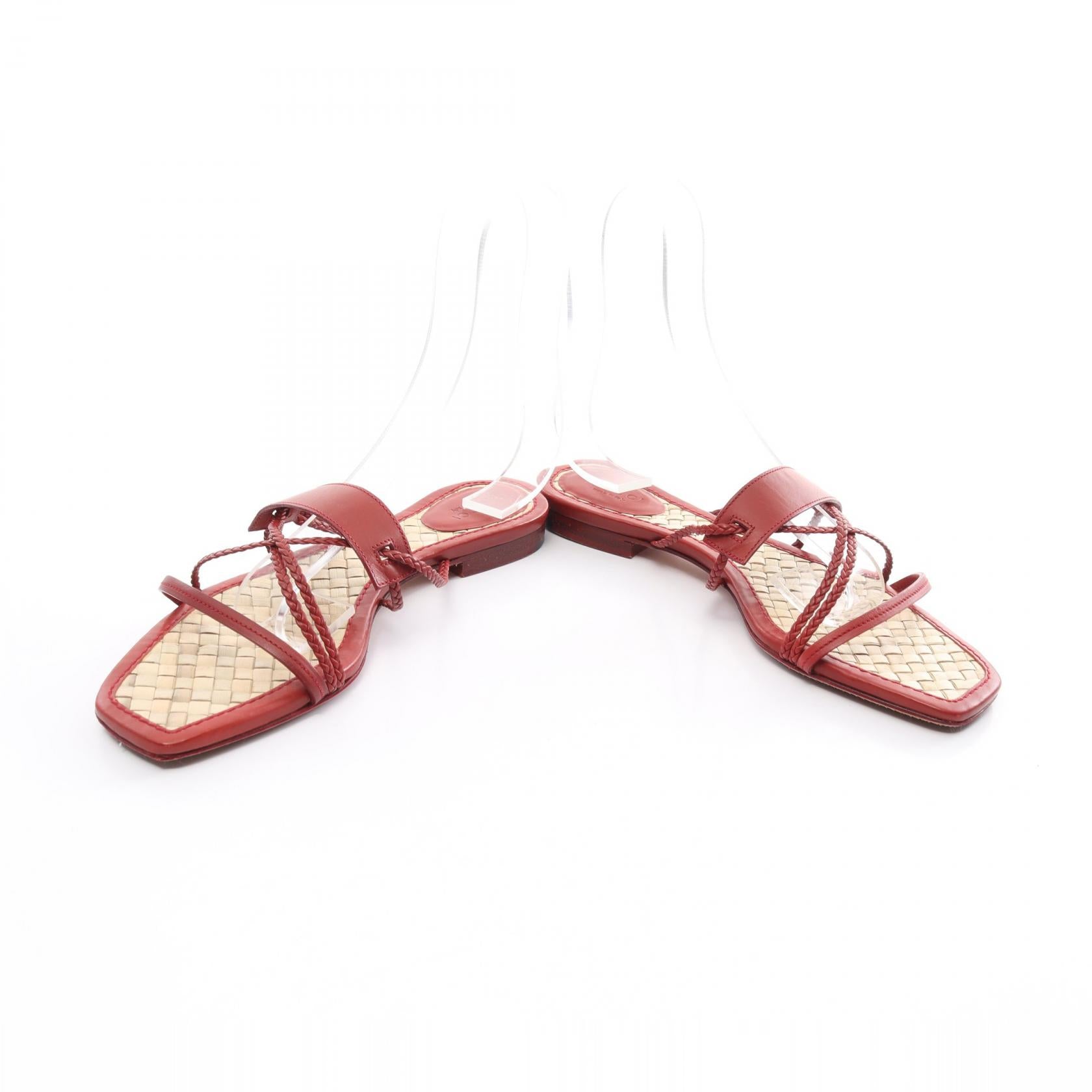 Gucci Leather Sandals Red 105799