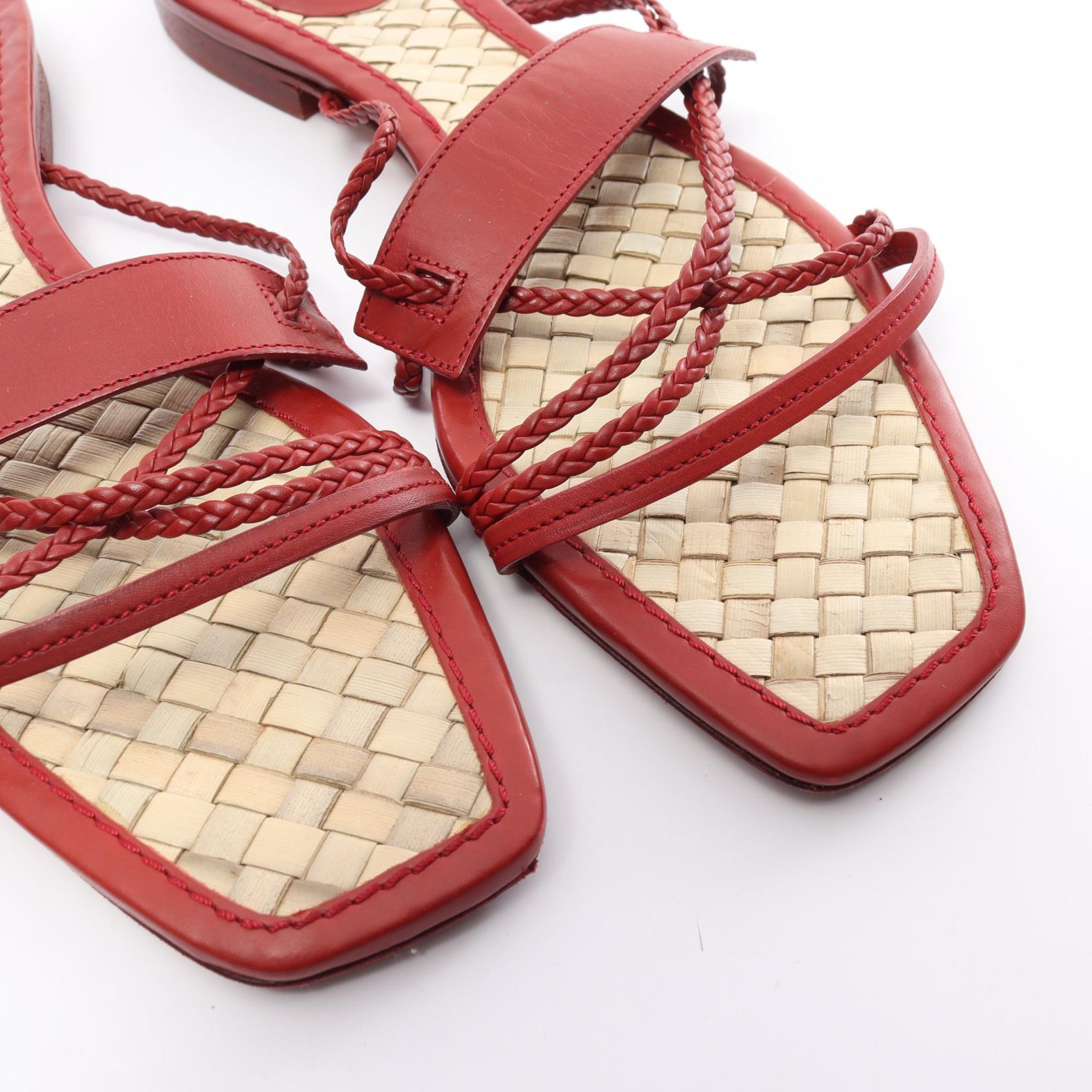 Gucci Leather Sandals Red 105799