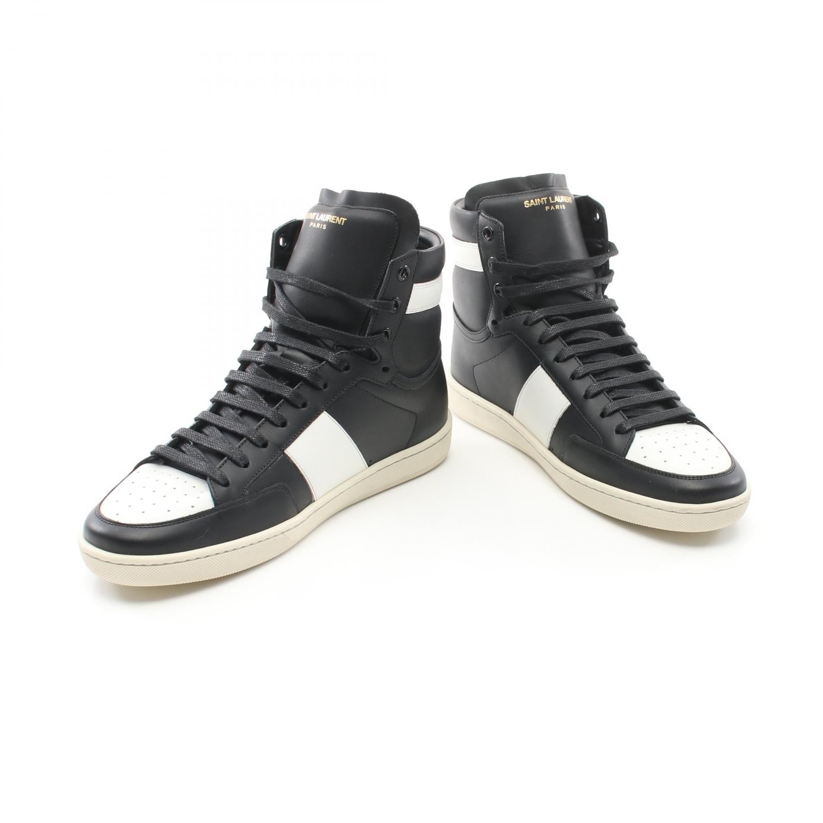 Saint Laurent WOLLY Leather Sneakers