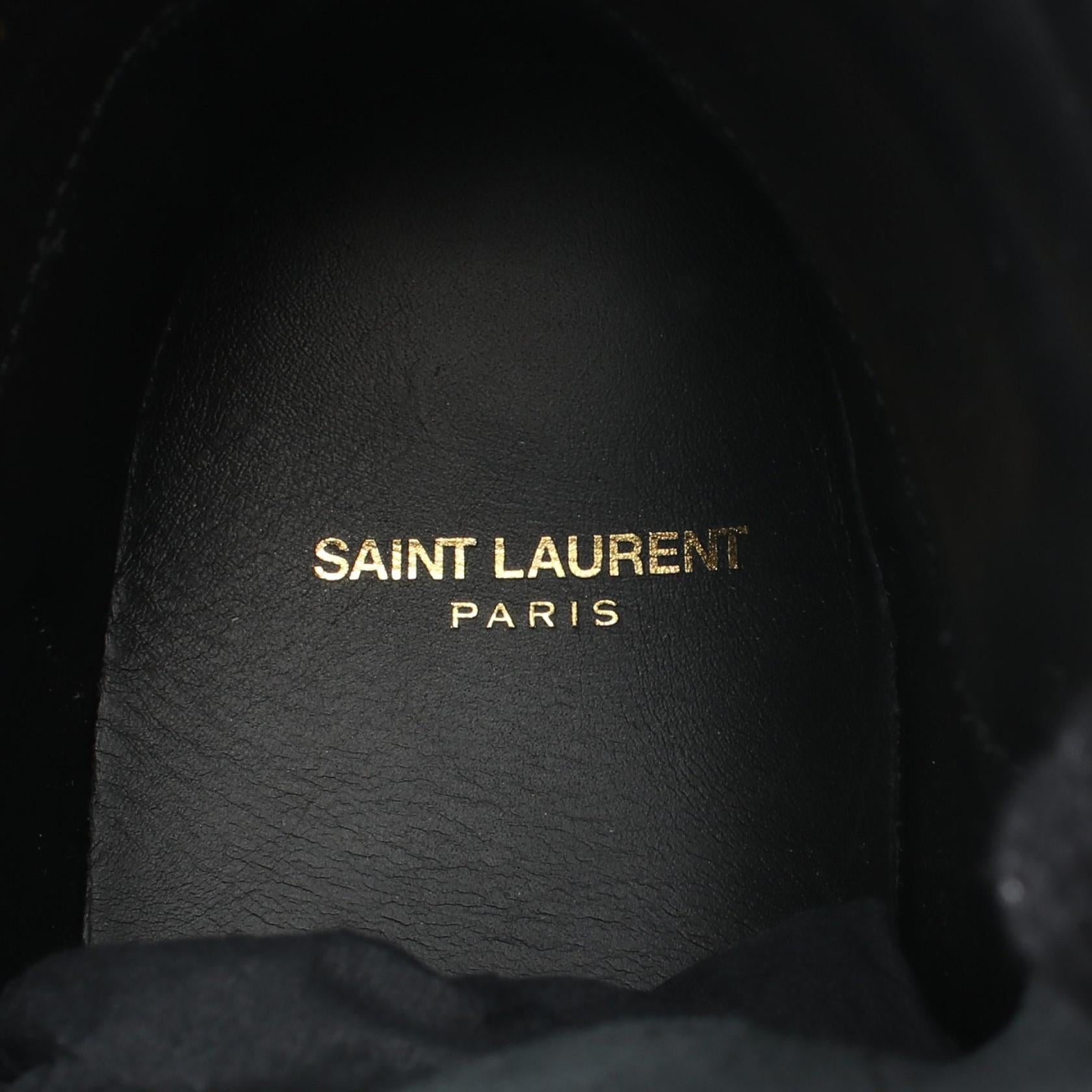 Saint Laurent WOLLY Leather Sneakers