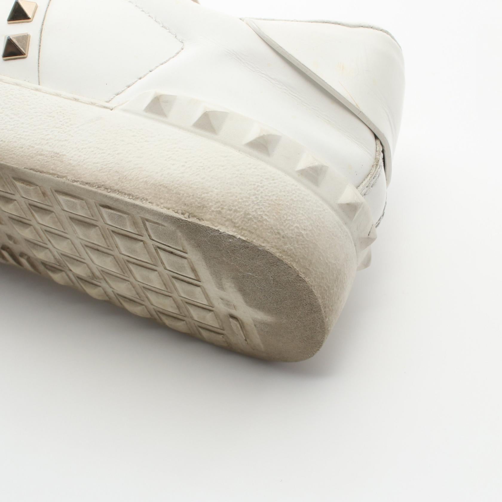 Valentino Rockstud Untitled Leather Sneakers