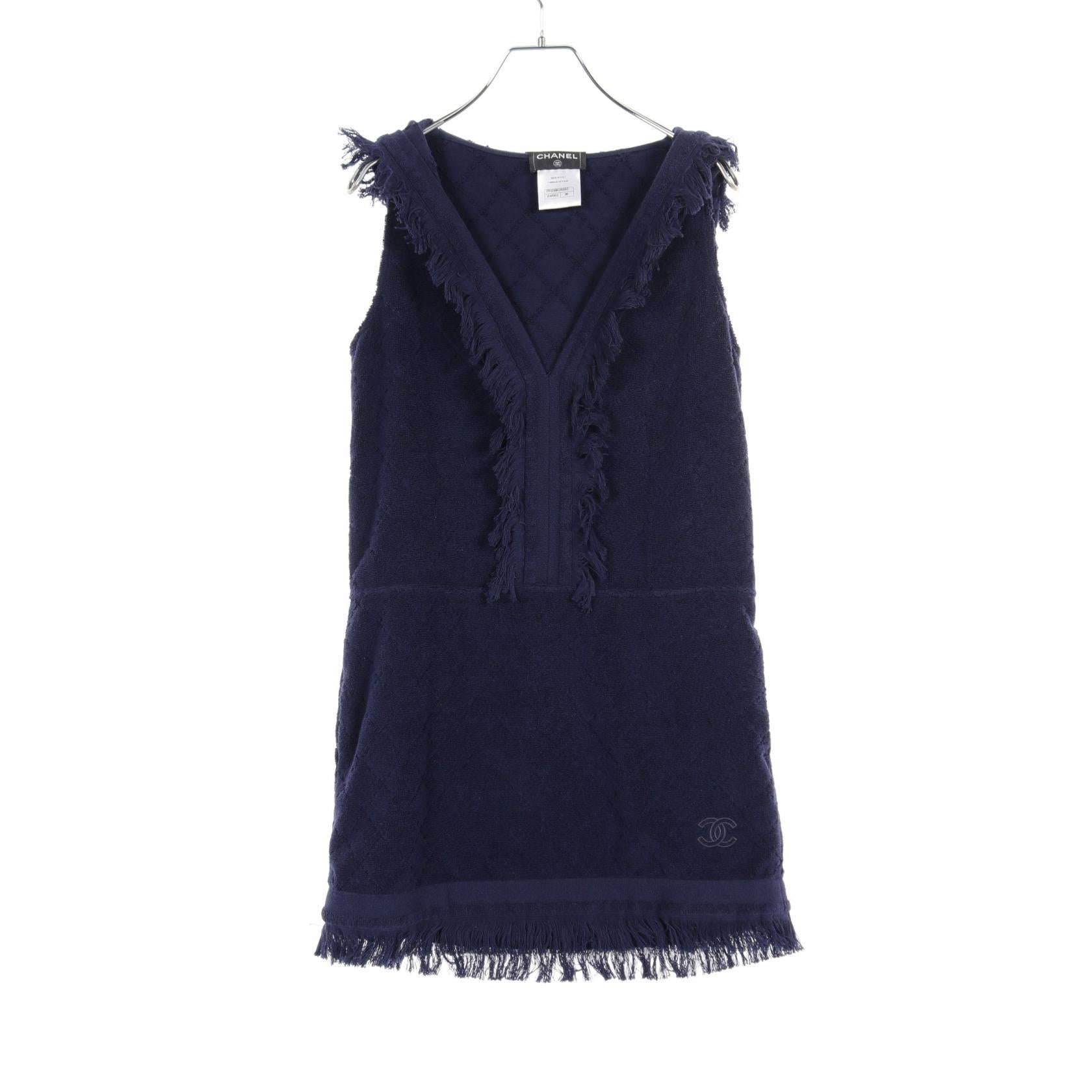 Chanel Cotton Coco Mark Matelasse Dress