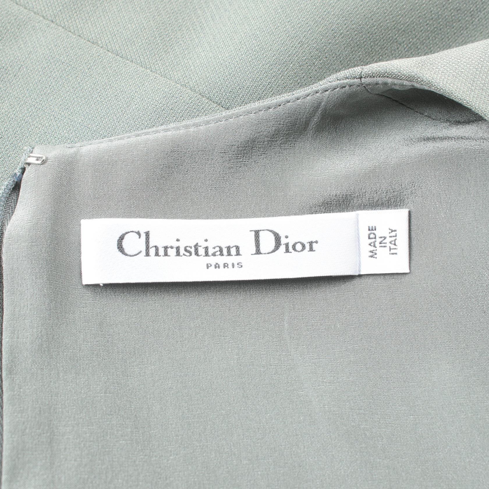 Christian Dior Wool Silk Dress Green