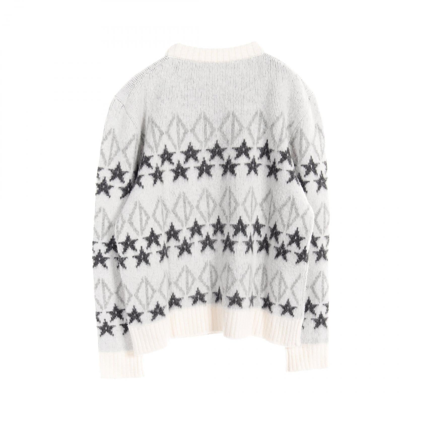 Dior Wool Knit Top Gray/White