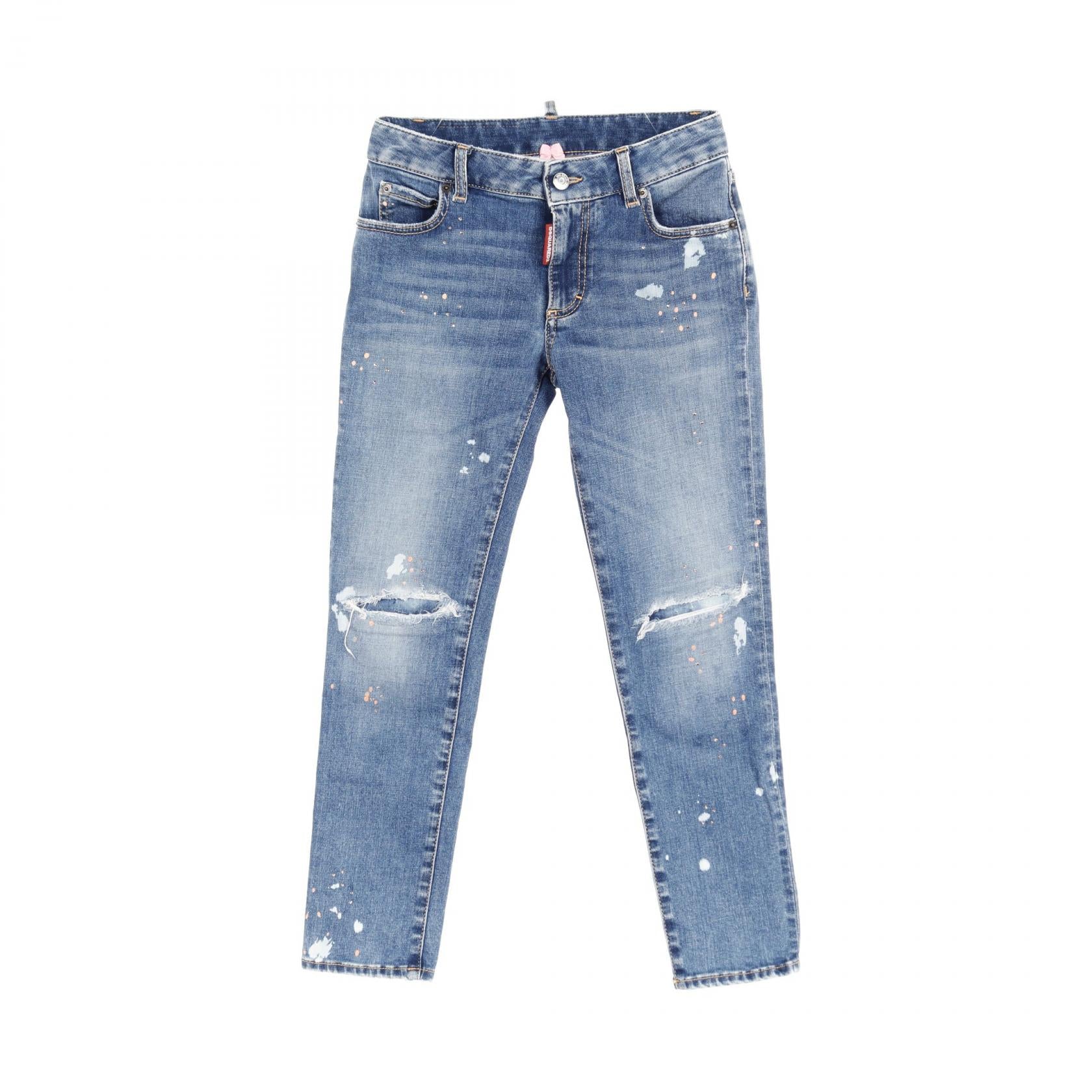 Dsquared2 Medium Waist Cropped Twiggy Jeans