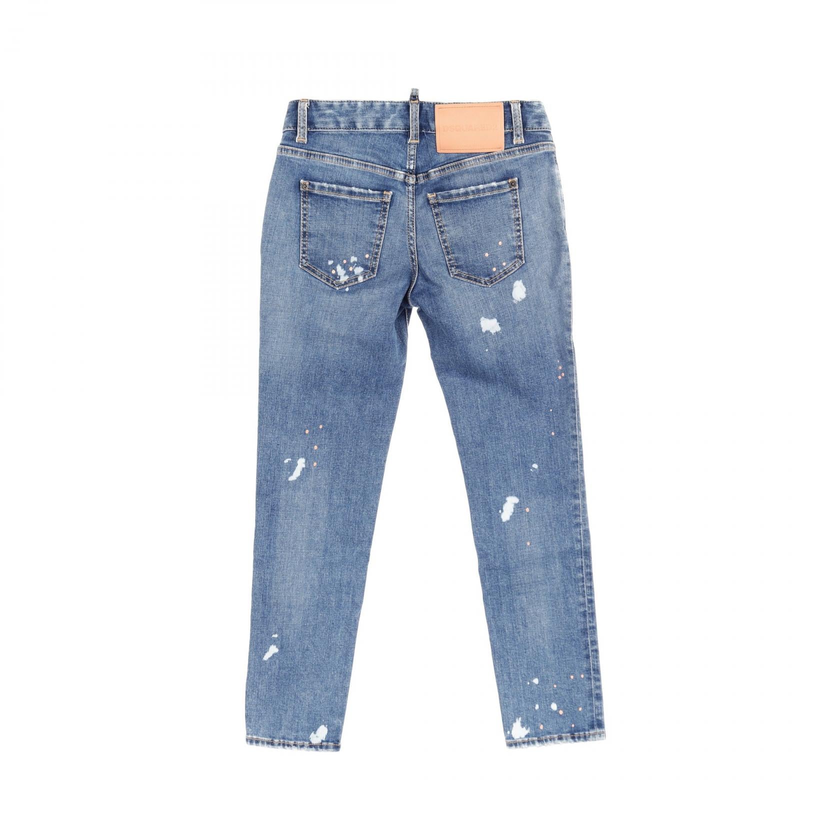 Dsquared2 Medium Waist Cropped Twiggy Jeans