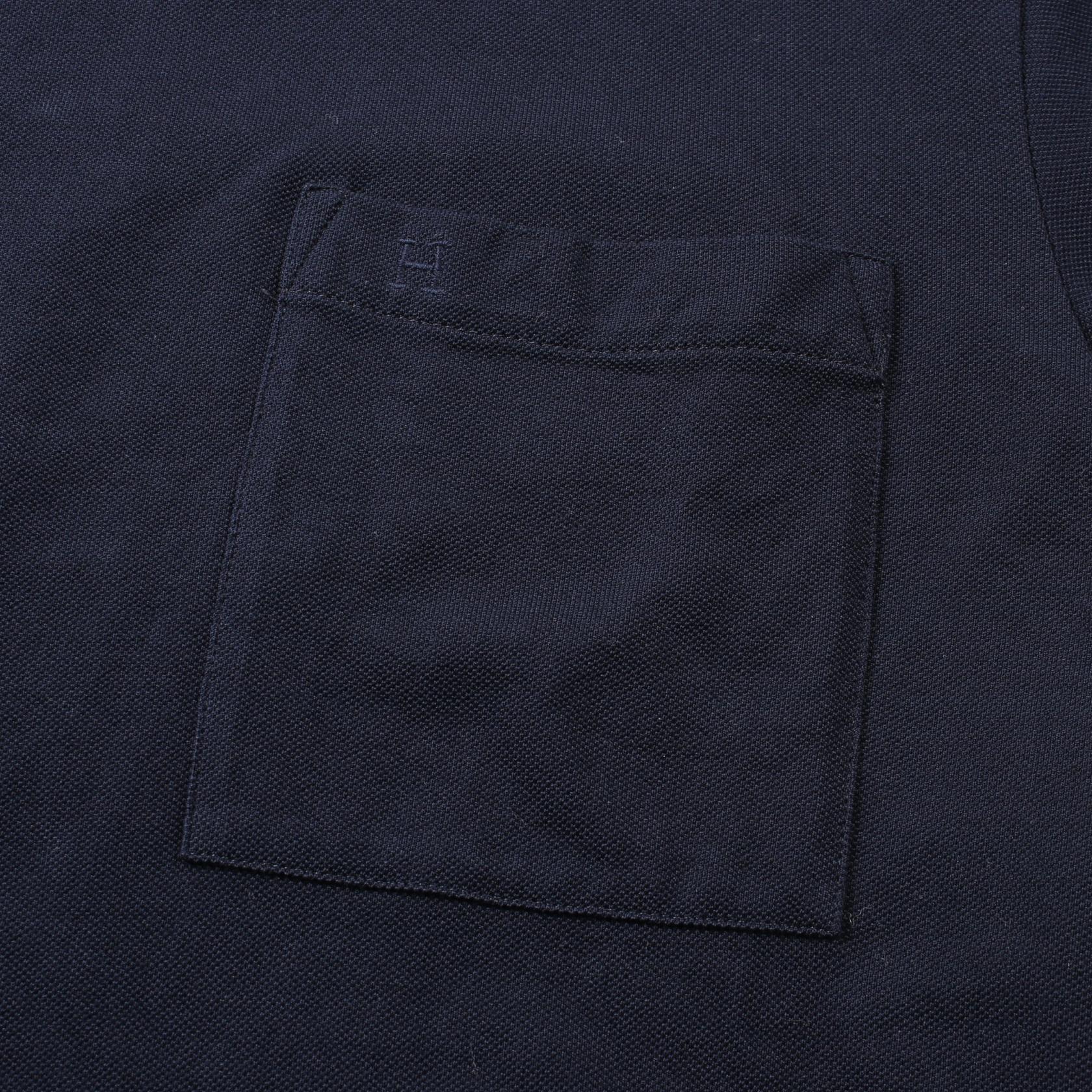 Hermes Cotton Saddle Stitch T-Shirt Navy