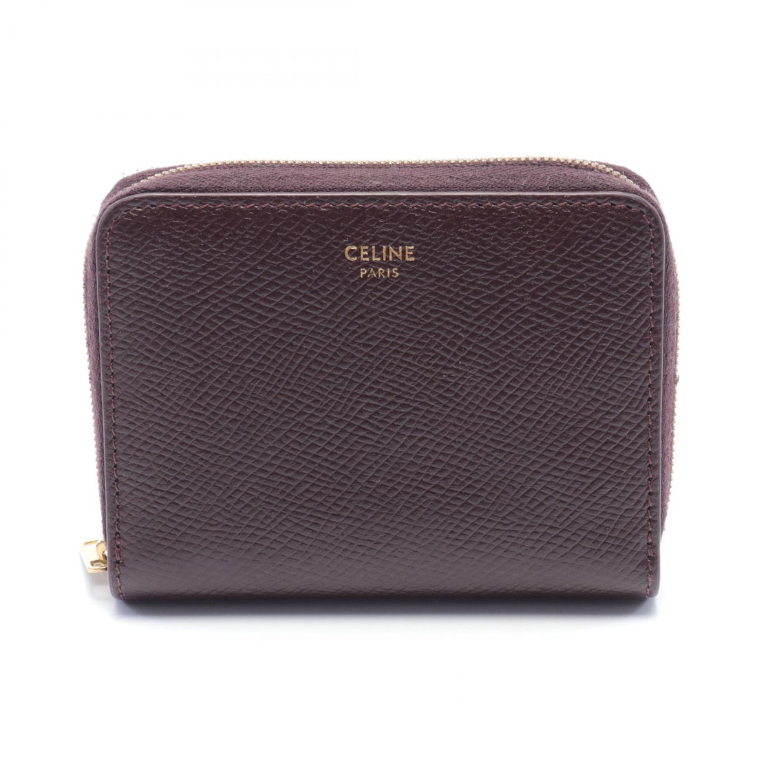 Celine Leather Compact Zipped Wallet Coin Case