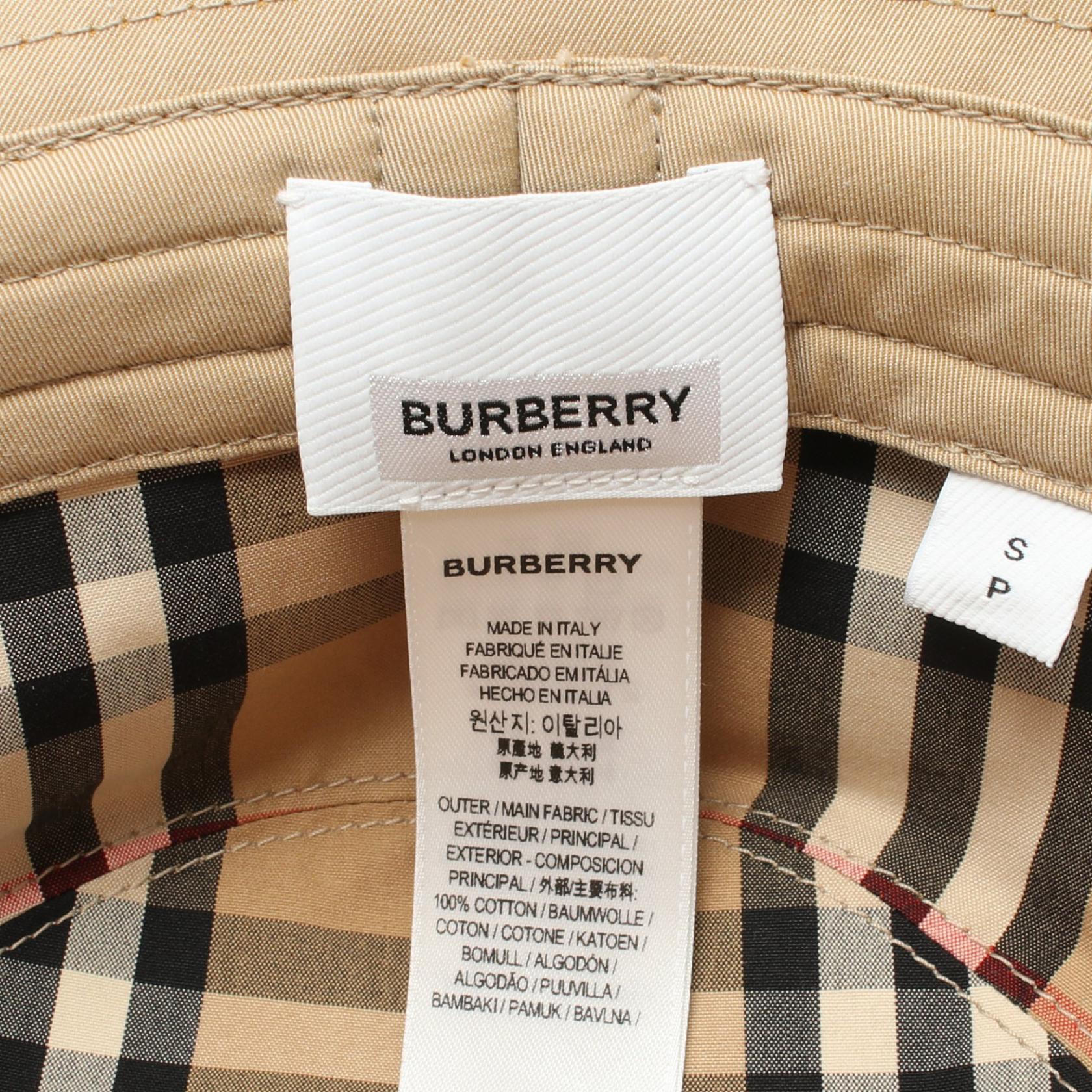 Burberry Cotton Bucket Hat Beige