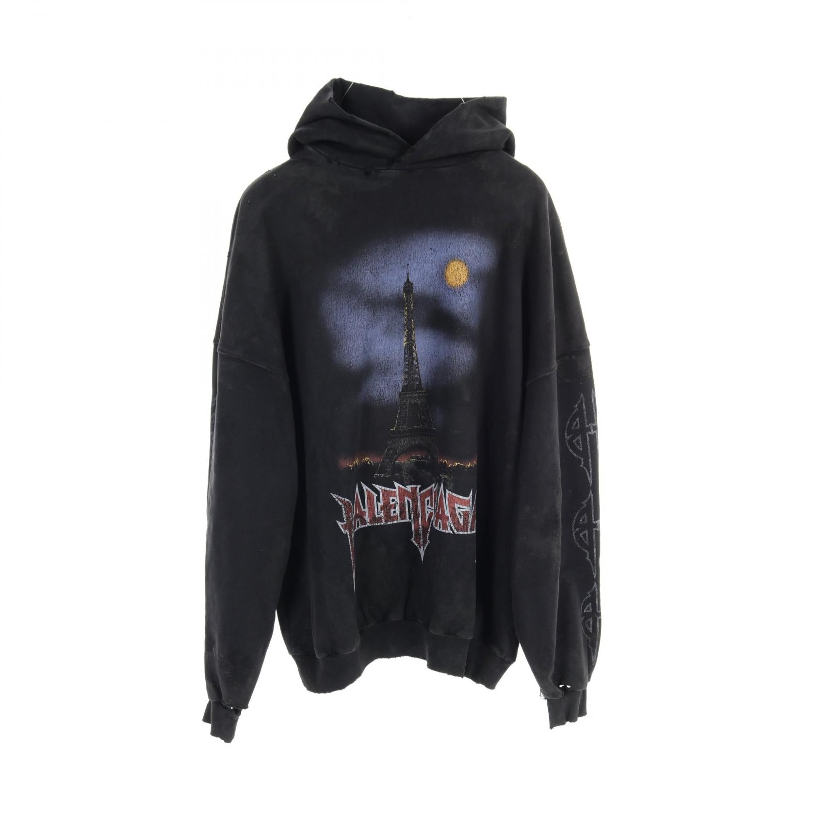 Balenciaga Paris Moon Cotton Hoodie 744462