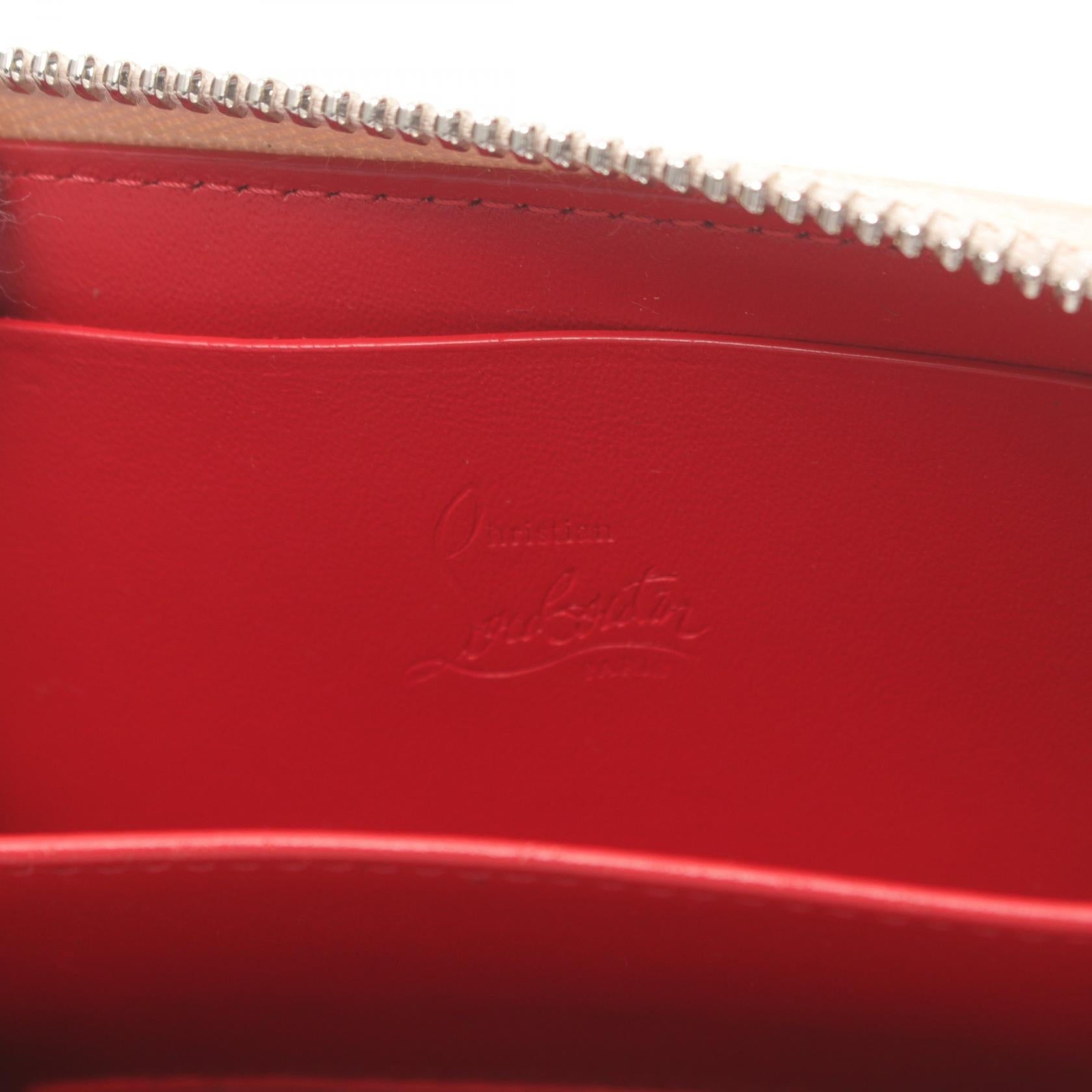 Christian Louboutin Panettone Coin Purse Leather Coin Case 3175223 0001 in Very Good Condition