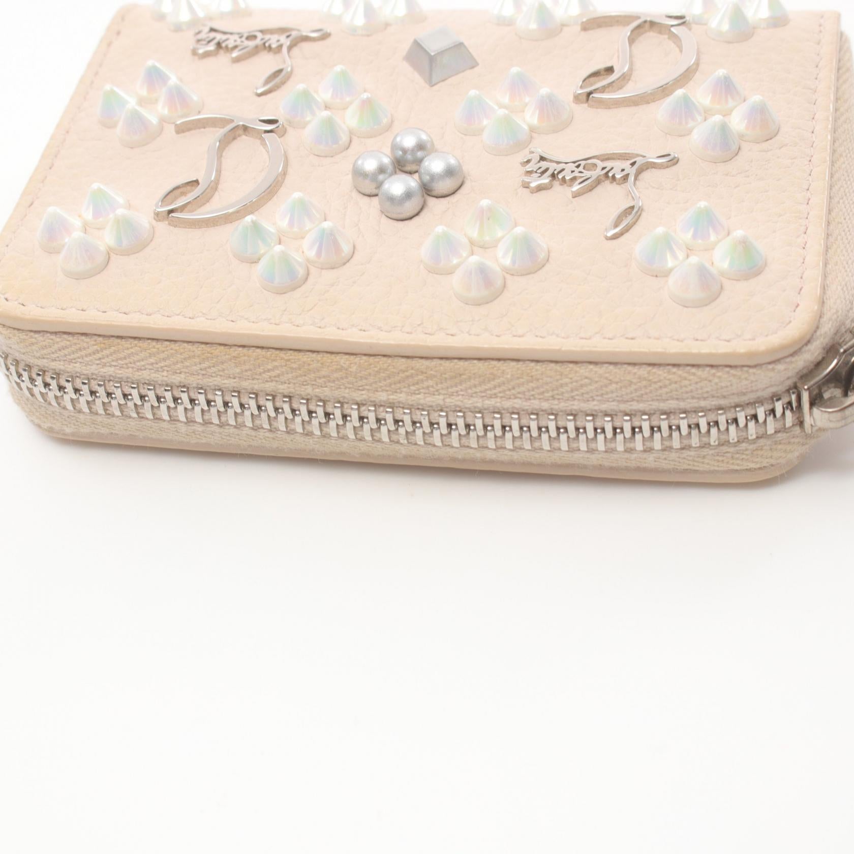 Christian Louboutin Panettone Coin Purse Leather Coin Case 3175223 0001 in Very Good Condition