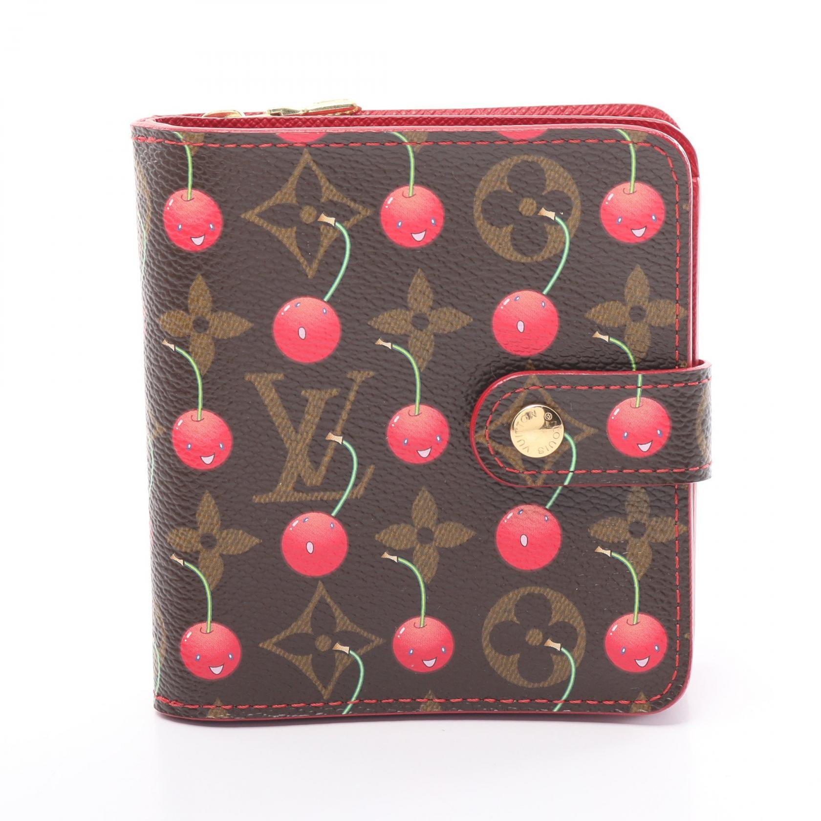 Louis Vuitton Compact Zip Wallet Monogram Cherry