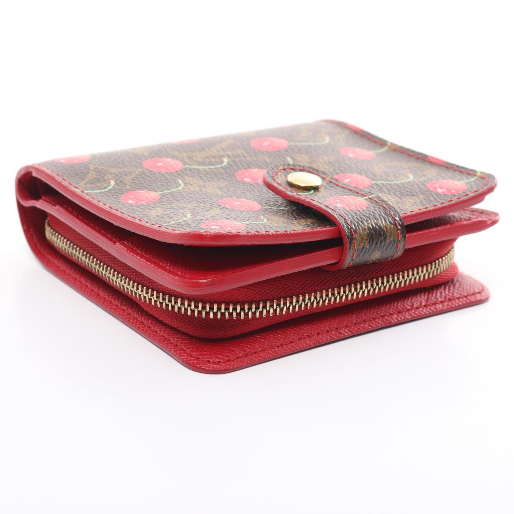 Louis Vuitton Compact Zip Wallet Monogram Cherry