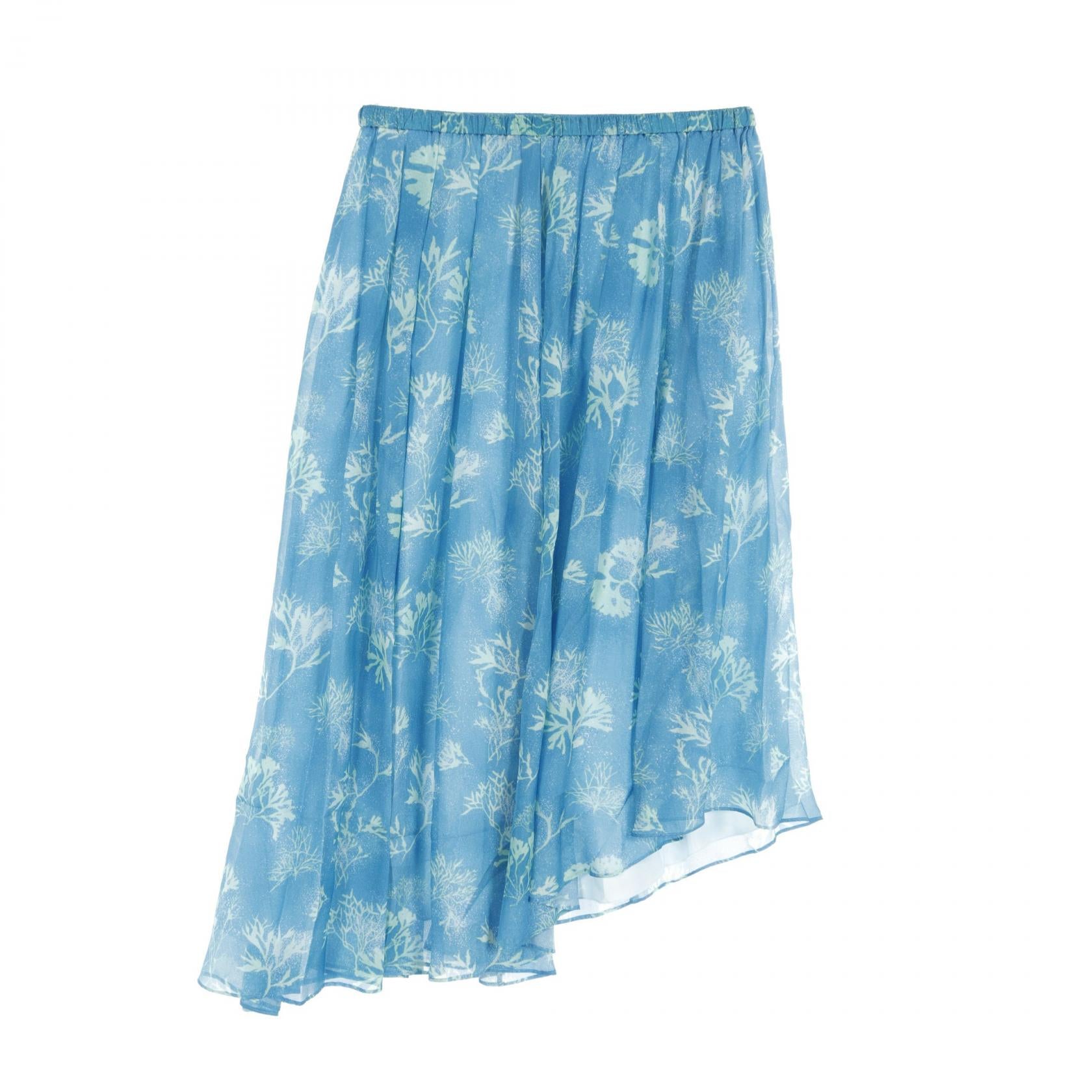 BLAMINK Silk Skirt Blue/Green