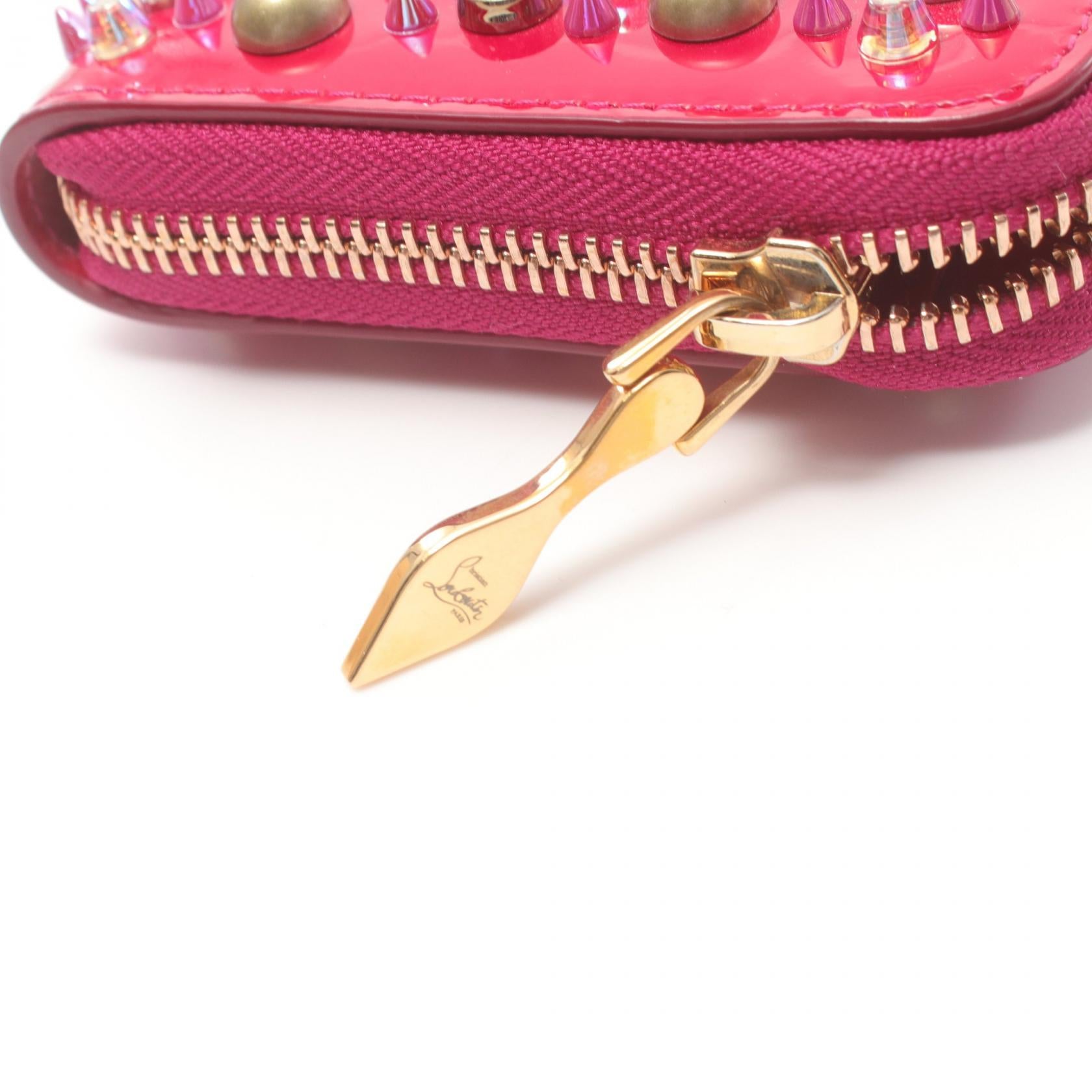 Christian Louboutin Patent Studded Long Wallet  Leather Long Wallet 3175226 in Great Condition