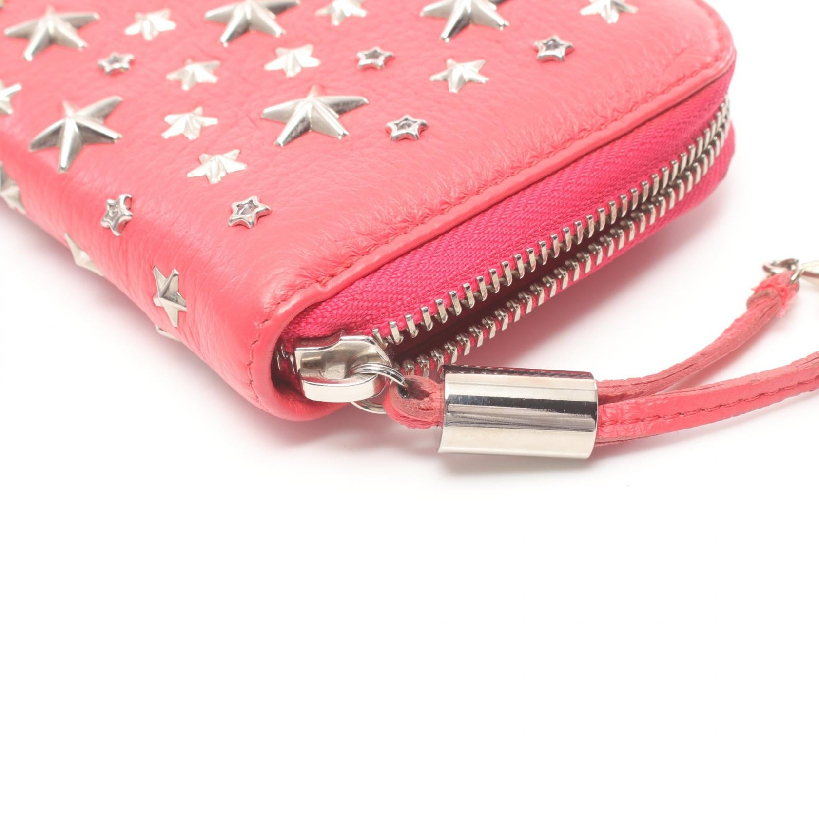 Jimmy Choo Star Studs Long Wallet  Leather Long Wallet in Very Good Condition