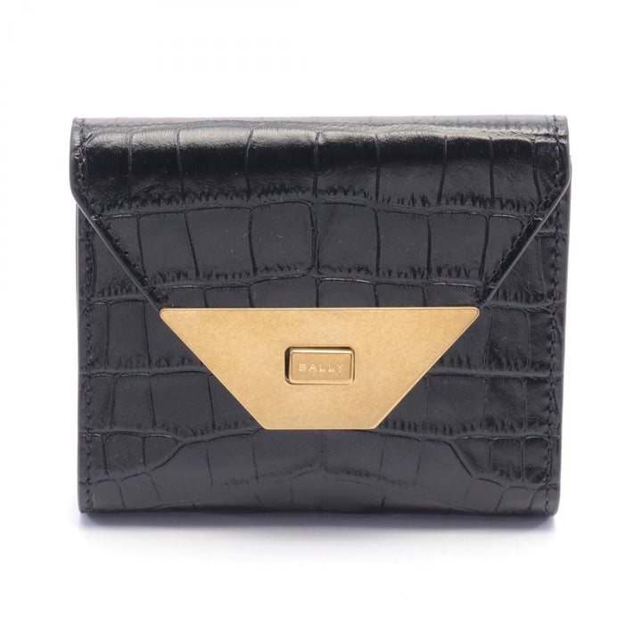 Bally TILT COMPACT Leather Wallet Black